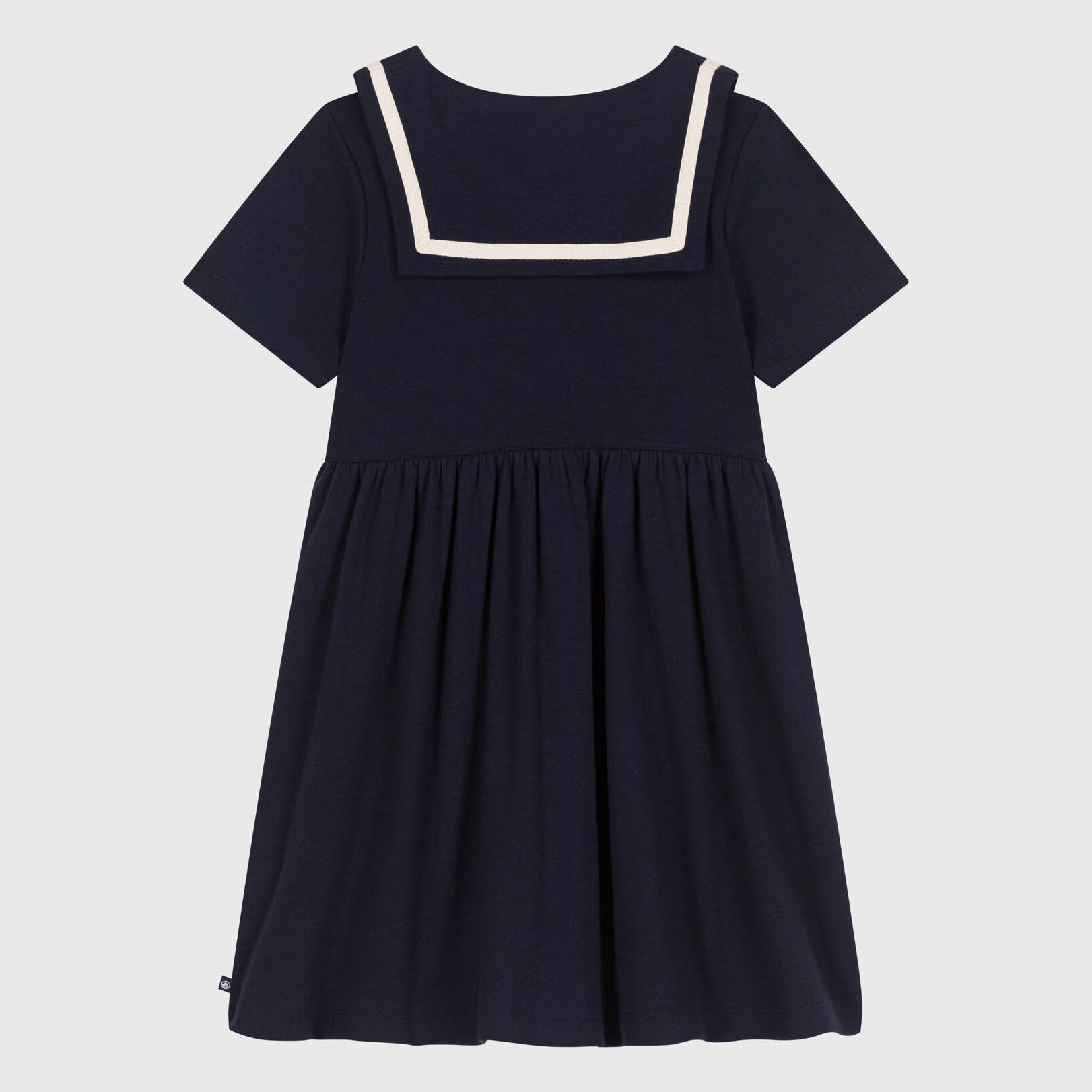 Girls Navy Cotton Dress