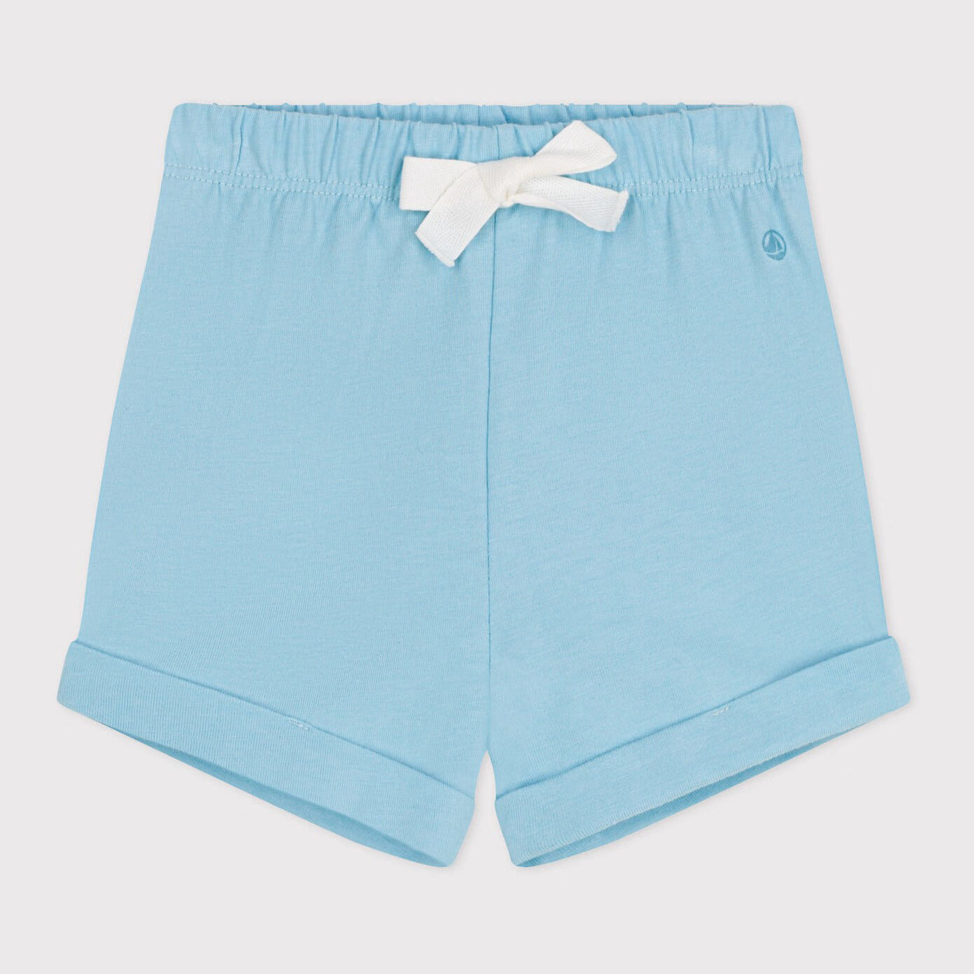 Baby Boys & Girls Light Blue Cotton Shorts