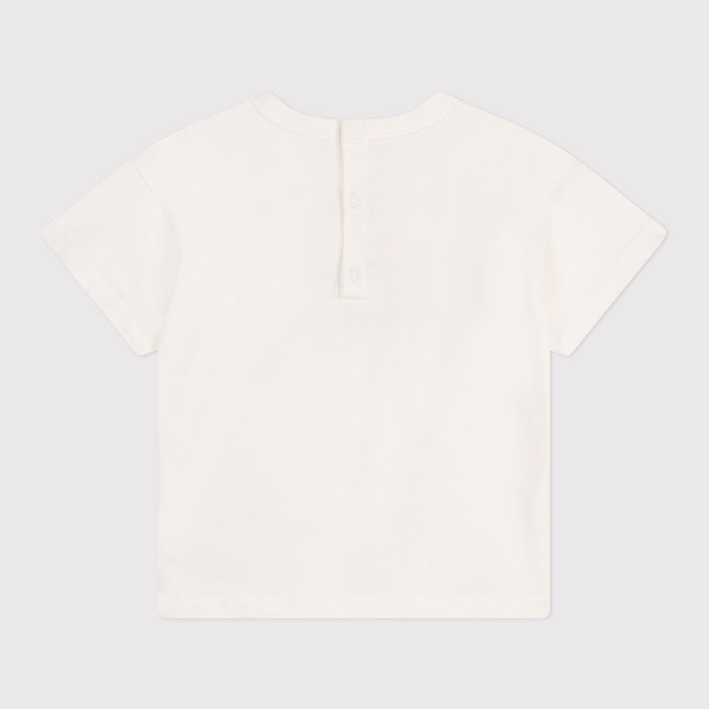 Baby Girls Ivory Printed Dolphin Cotton T-Shirt