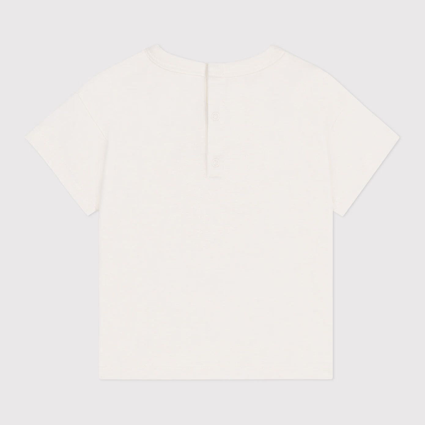 Baby Girls Ivory Printed Heart Cotton T-Shirt