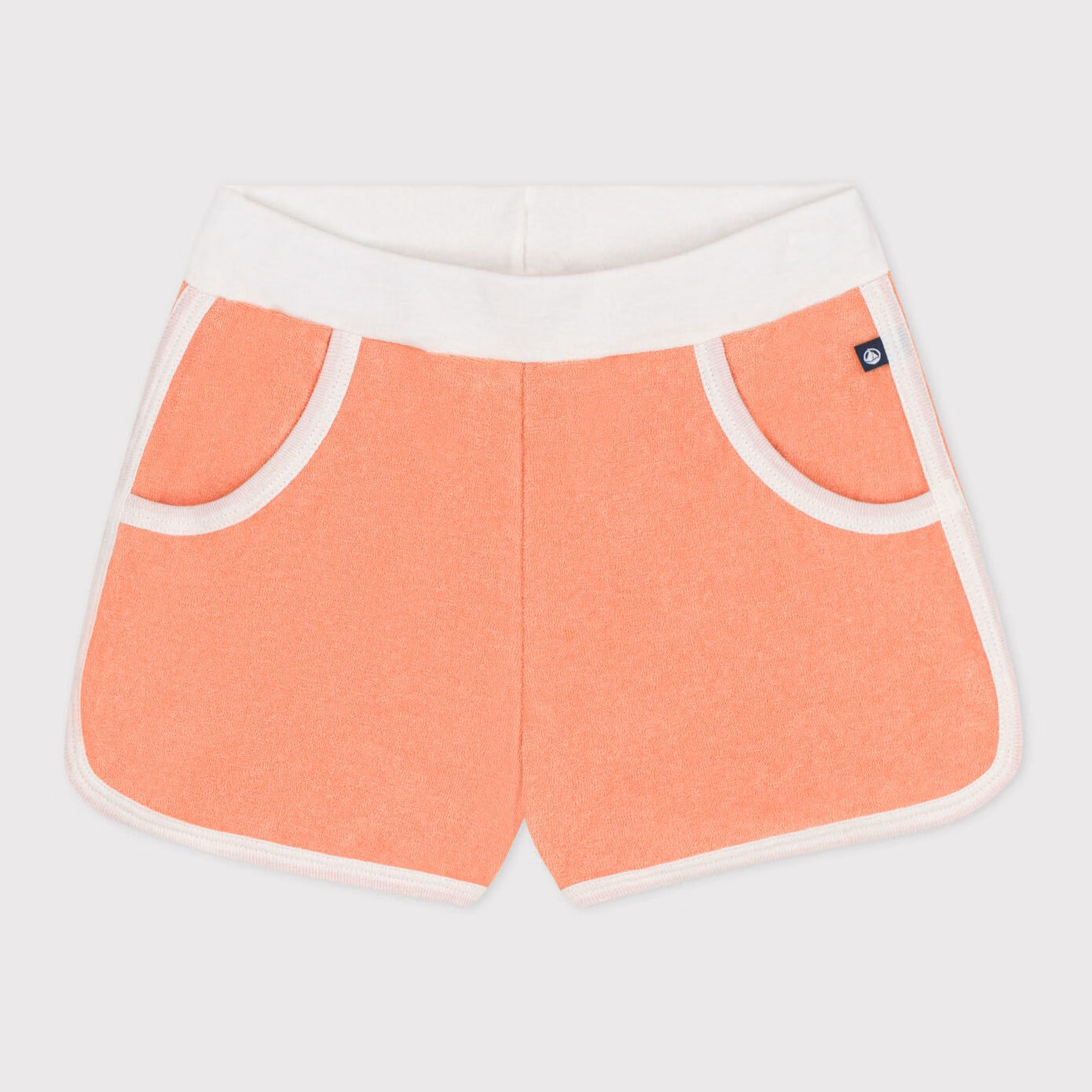 Girls Orange Cotton Shorts