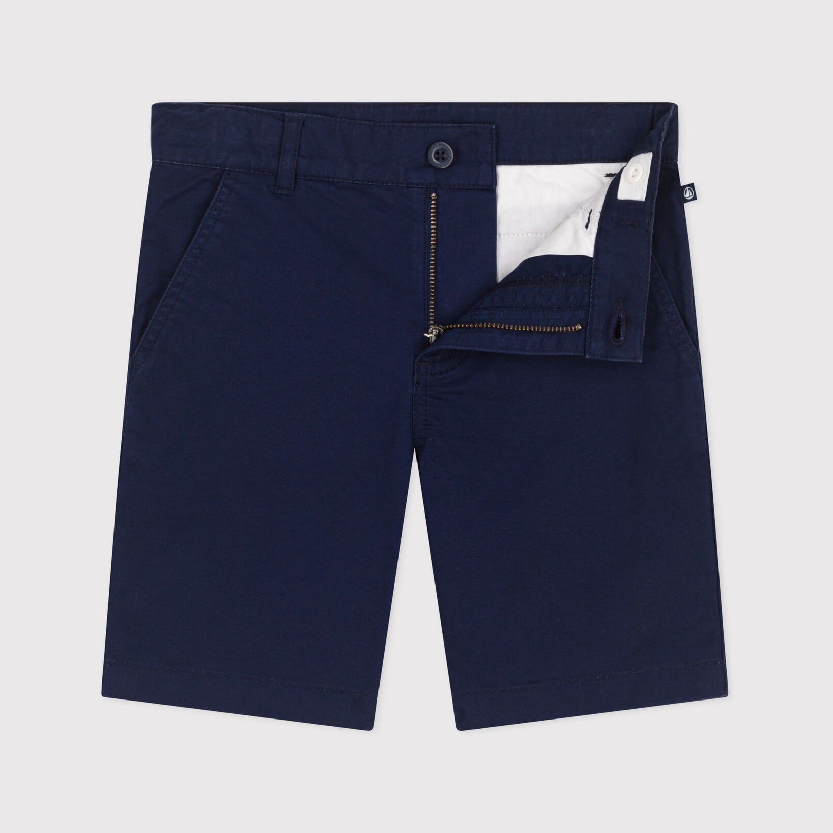 Boys Navy Blue Cotton Shorts