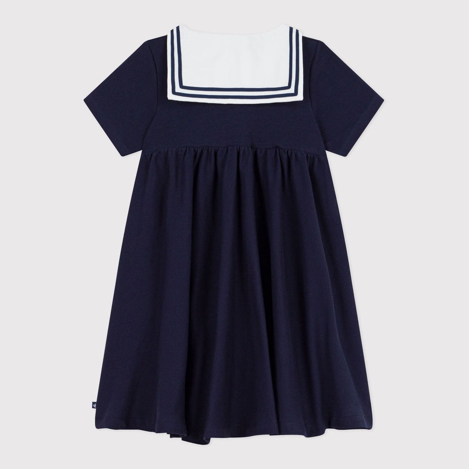 Girls Navy Cotton Dress