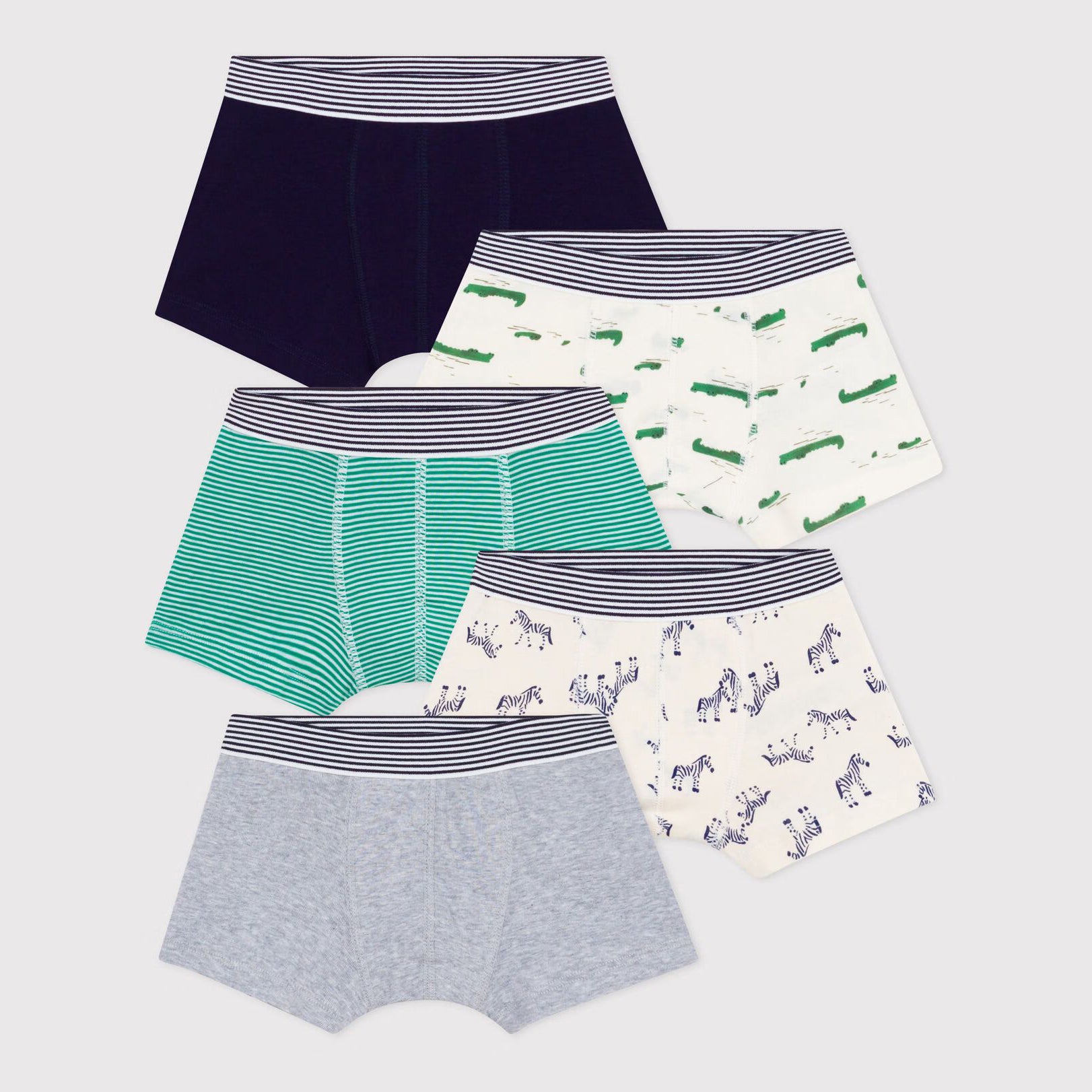 Boys Multicolor Cotton Underwear Set(5 Pack)