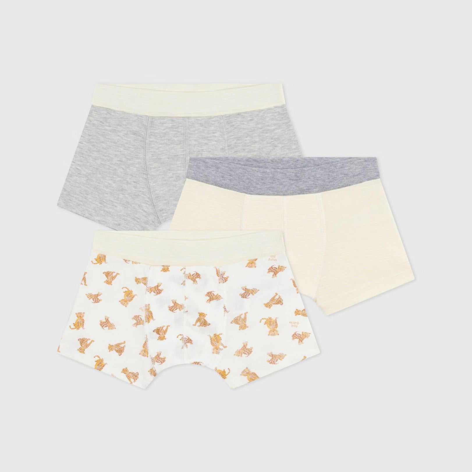 Boys Tricolor Cotton Underwear Set(3 Pack)