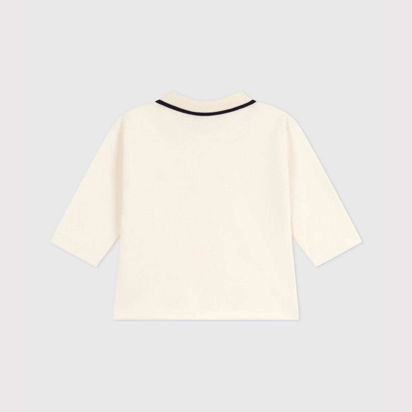 Baby Boys White Cotton Polo Shirt