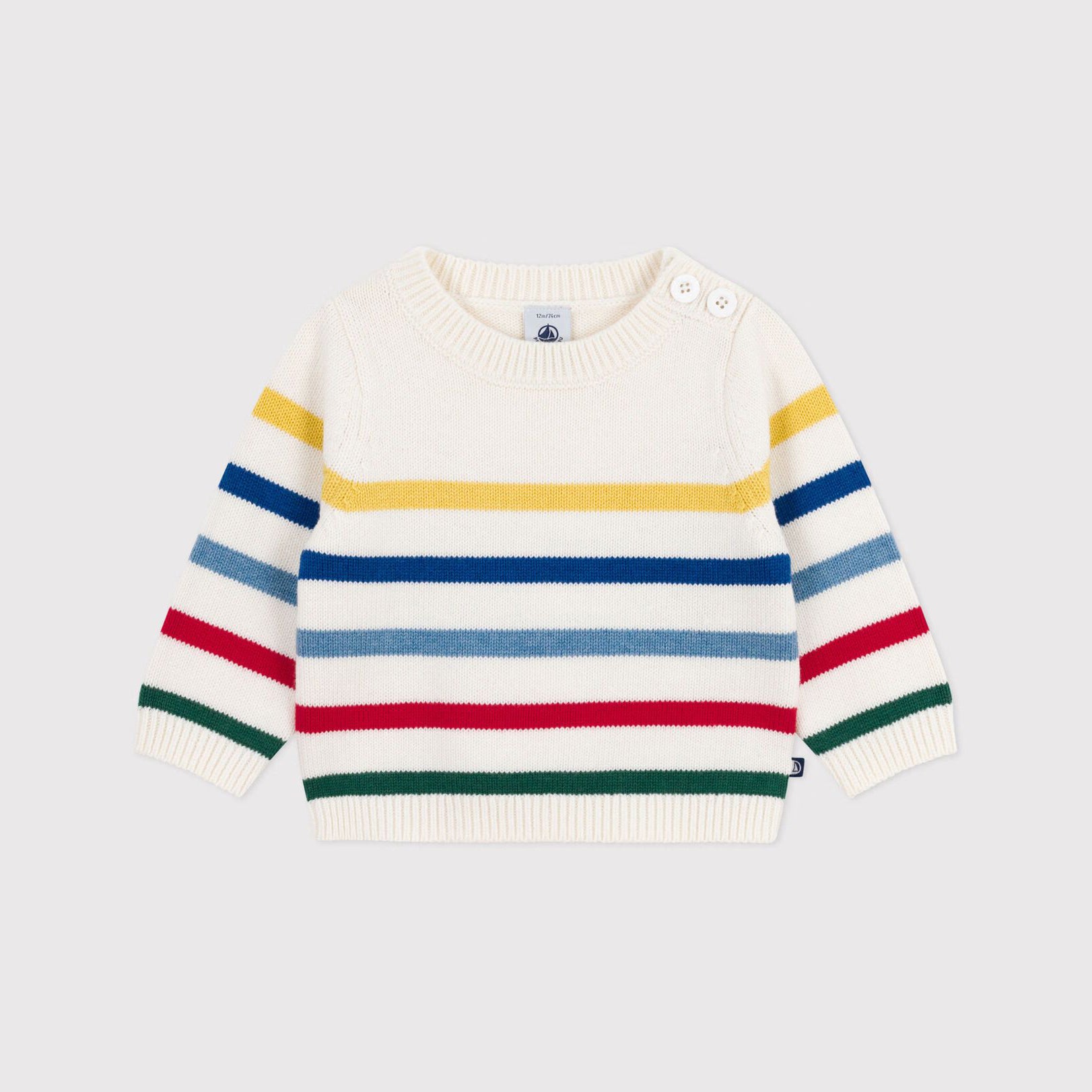 Baby Boys & Girls Multicolor Stripes Wool Sweater