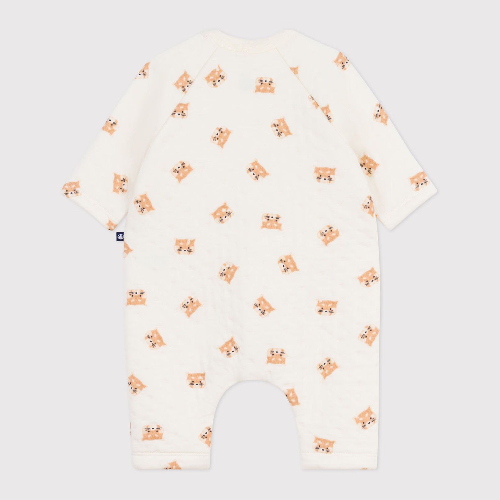 Baby Boys & Girls White Printed Cotton Babysuit