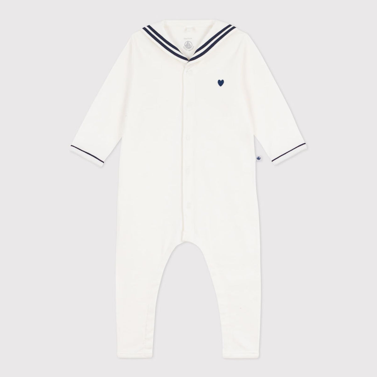 Baby Boys & Girls White Cotton Babysuit