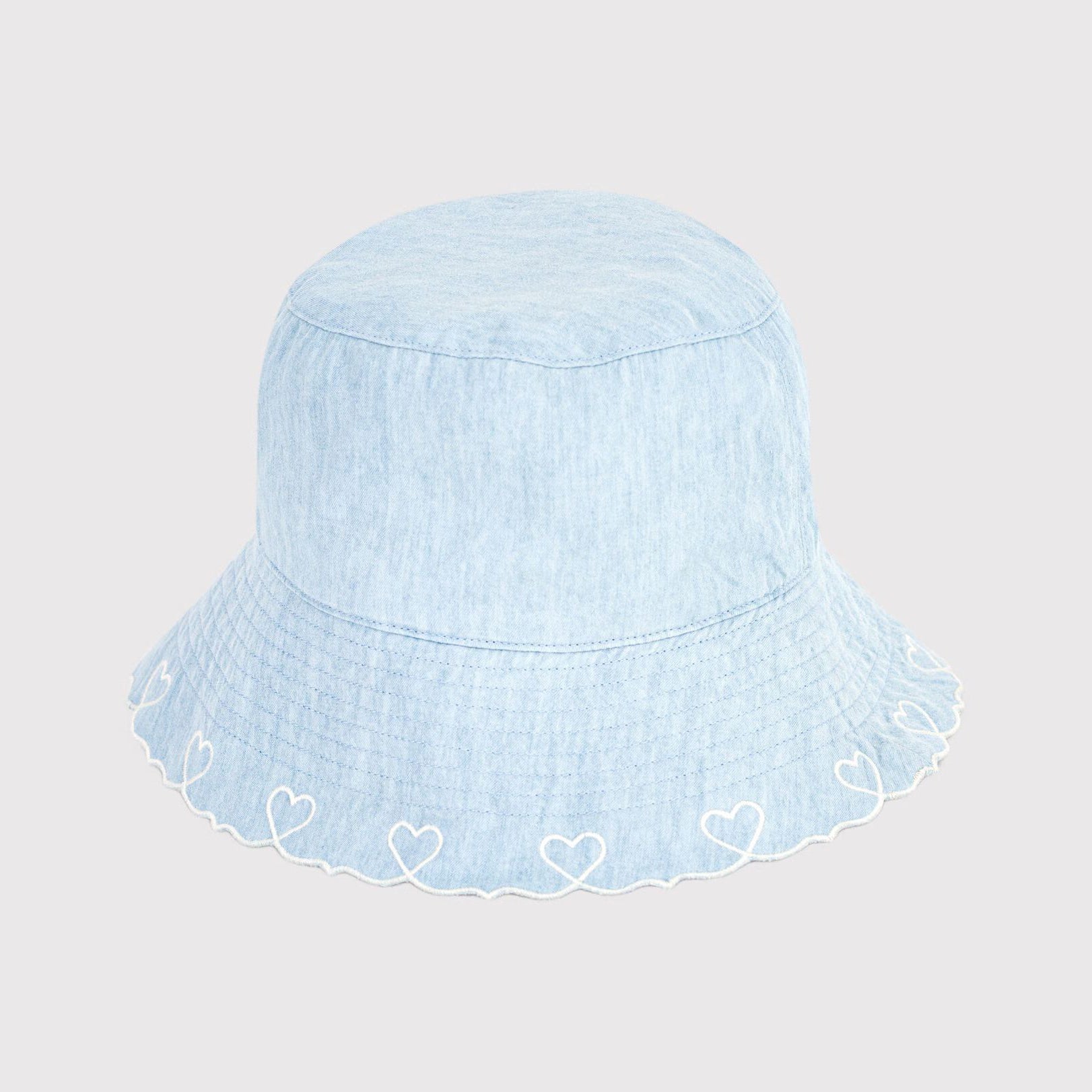 Girls Light Blue Denim Bucket Hat