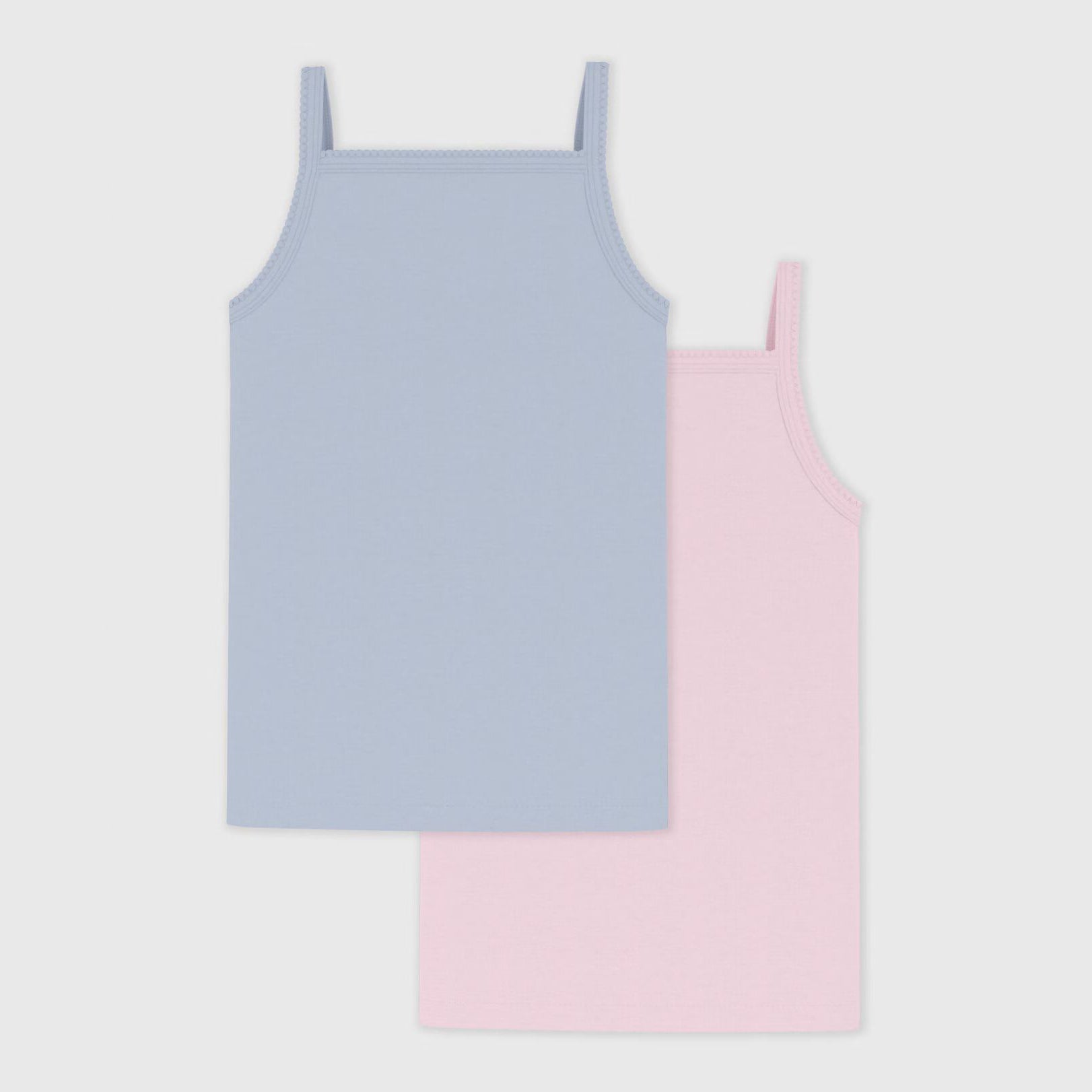 Girls Multicolor Cotton Vest Set(2 Pack)