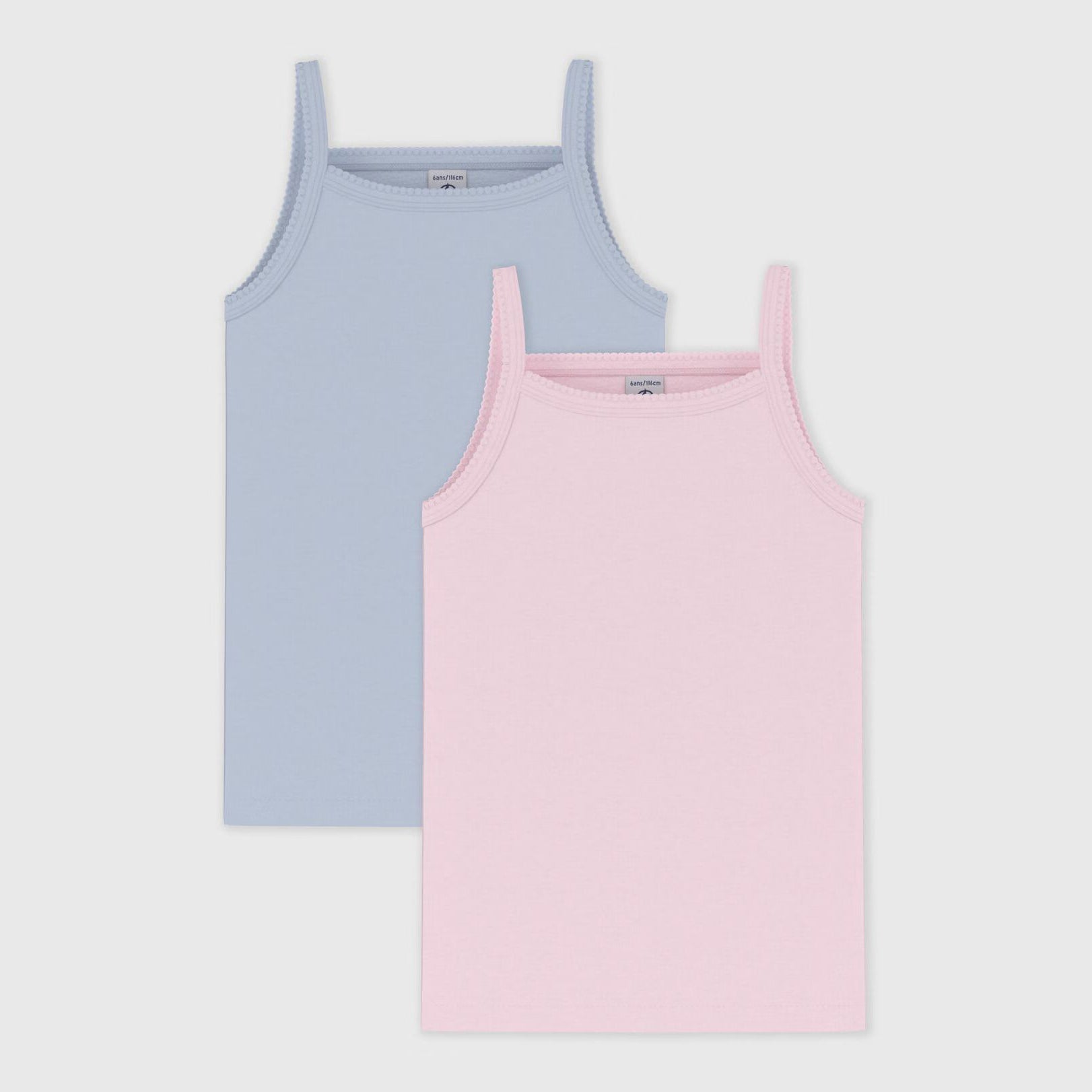 Girls Multicolor Cotton Vest Set(2 Pack)
