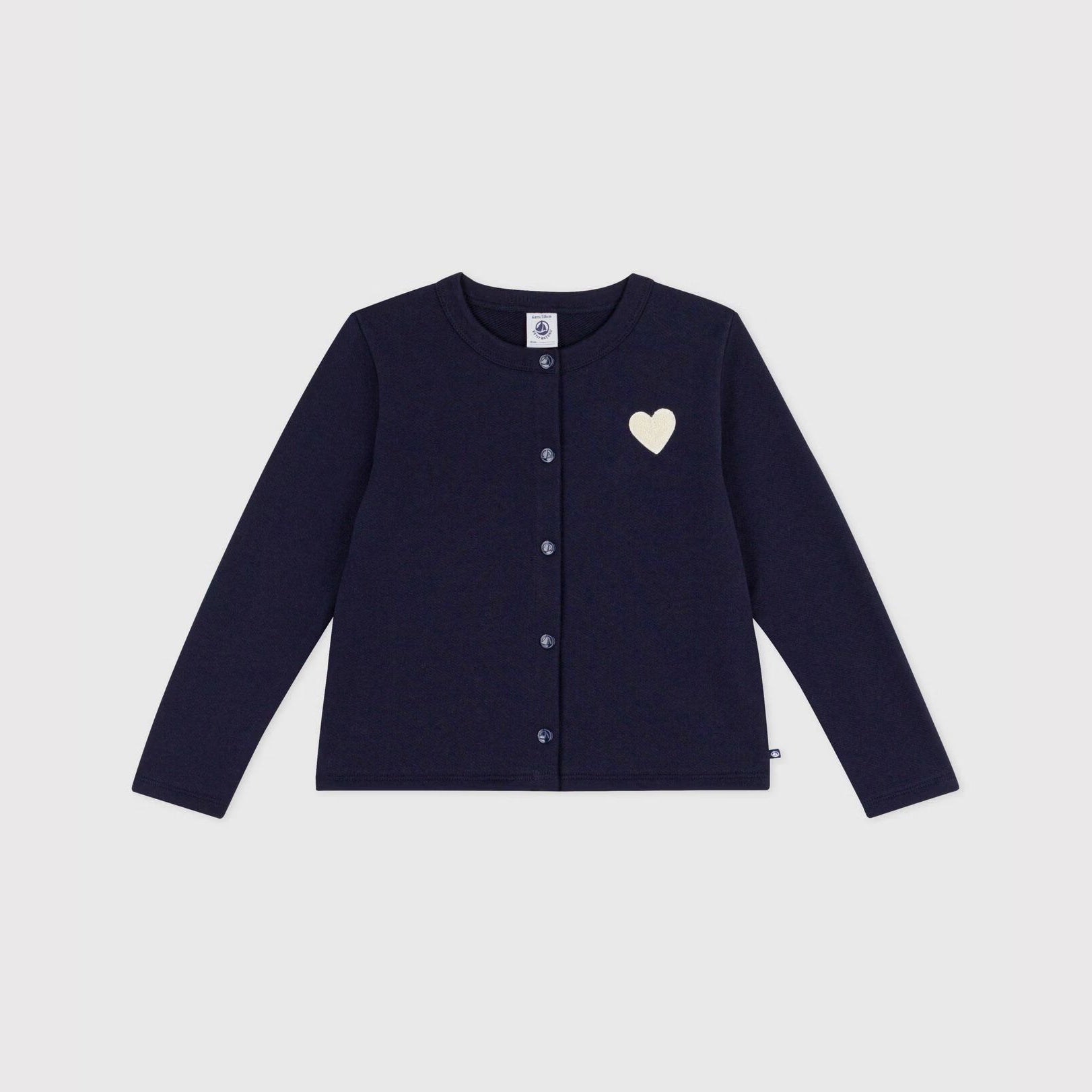 Girls Dark Blue Cotton Cardigan