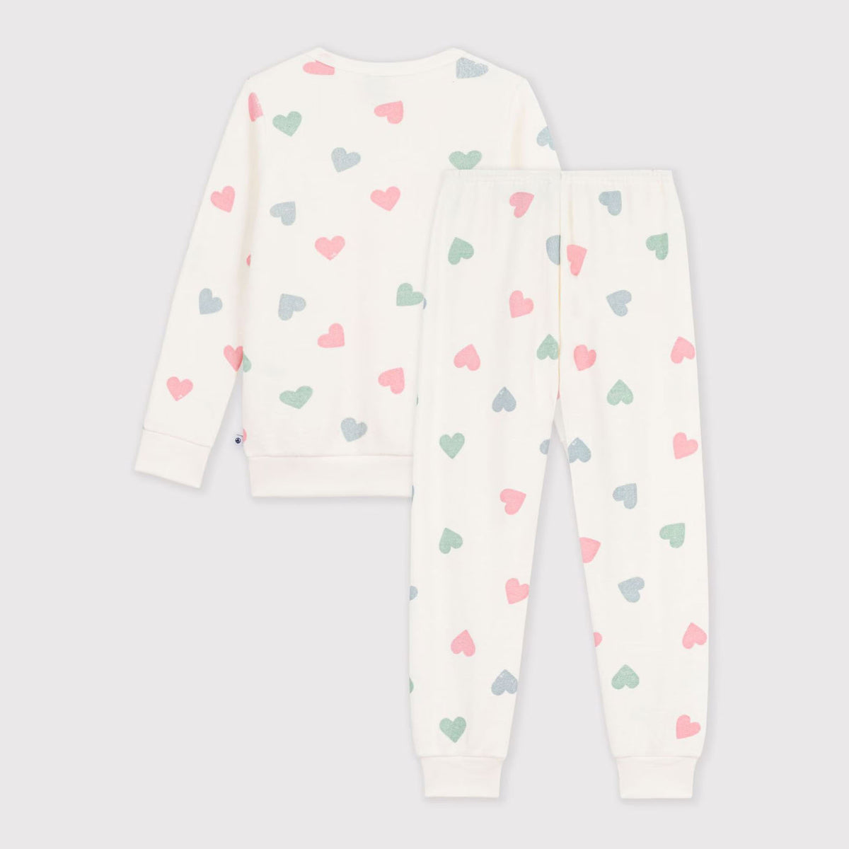 Girls Multicolor Heart Cotton Nightwear Set