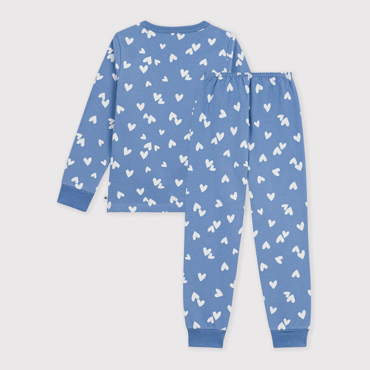 Girls Blue Printed Cotton Nightwear Set