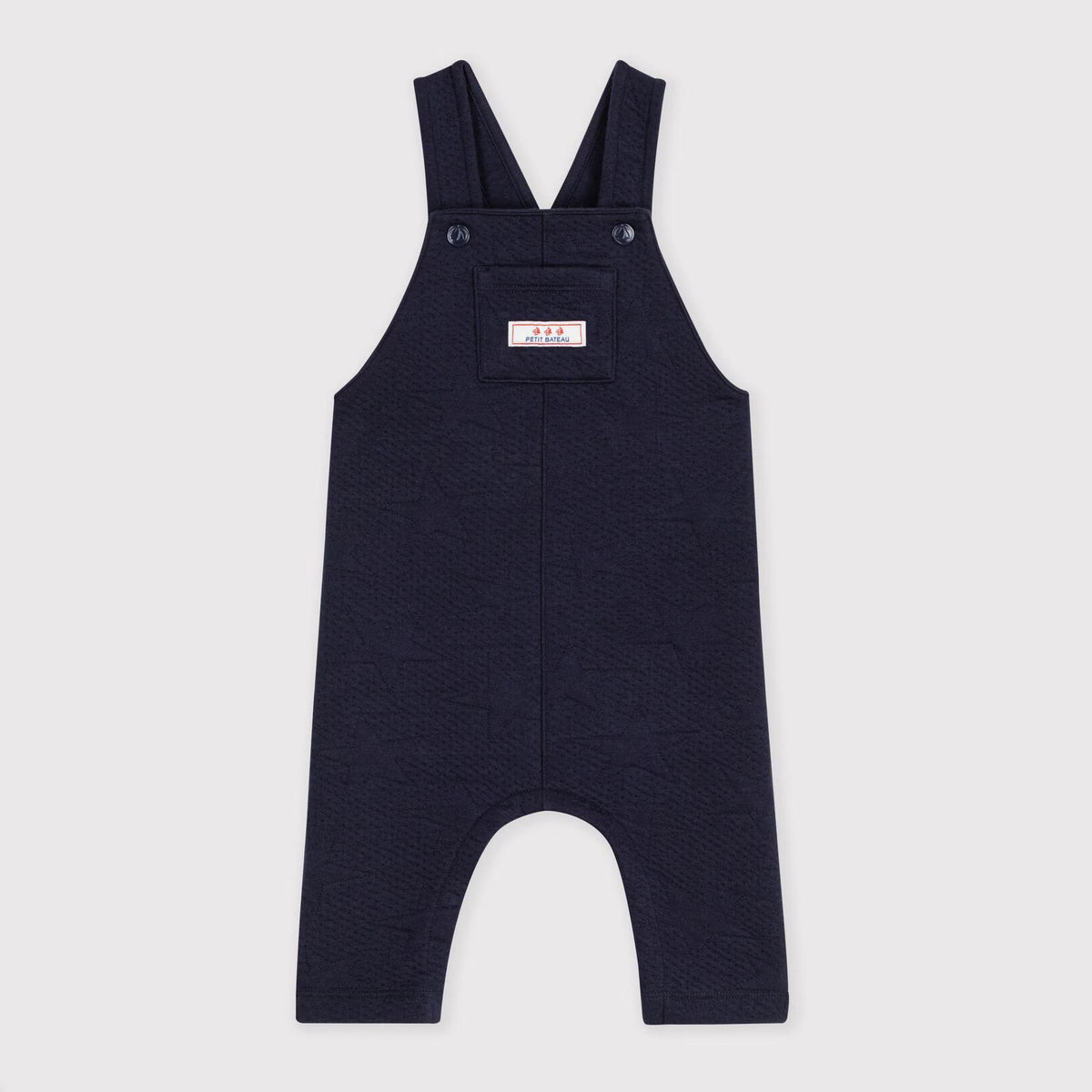 Baby Boys Navy Cotton Jumpsuit