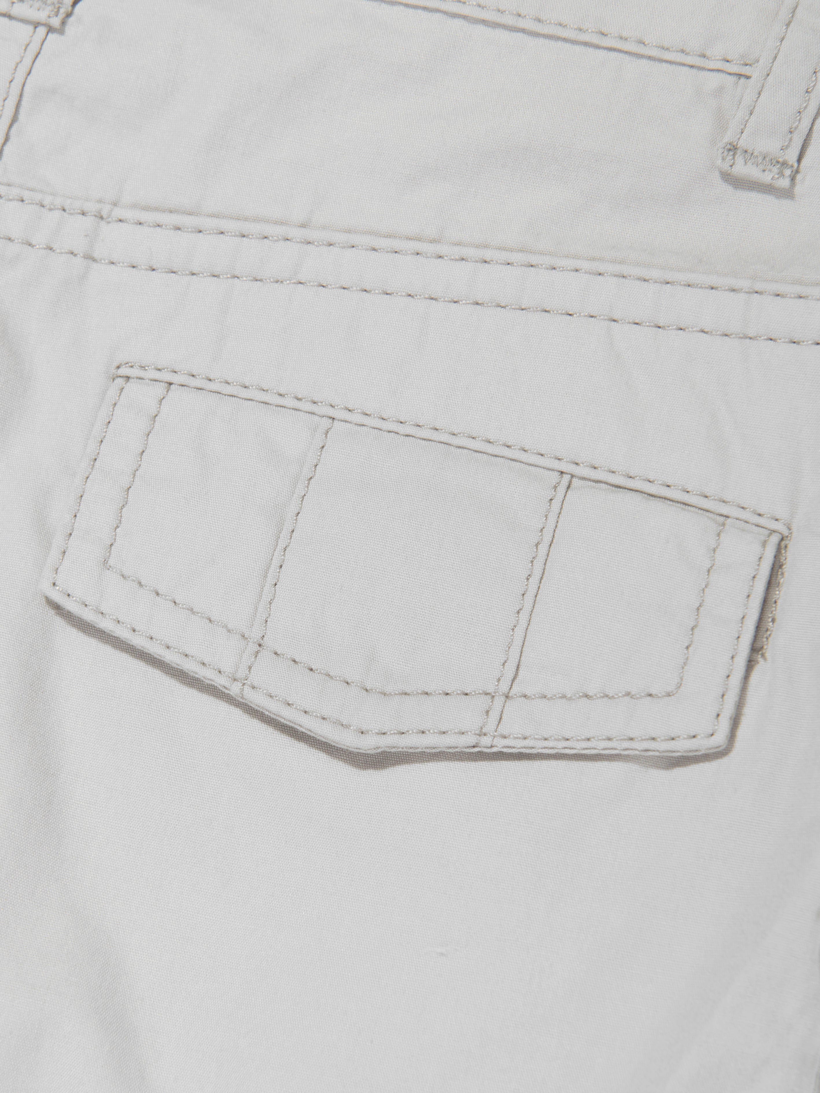Aigner Boys Logo Badge Poplin Shorts in Grey
