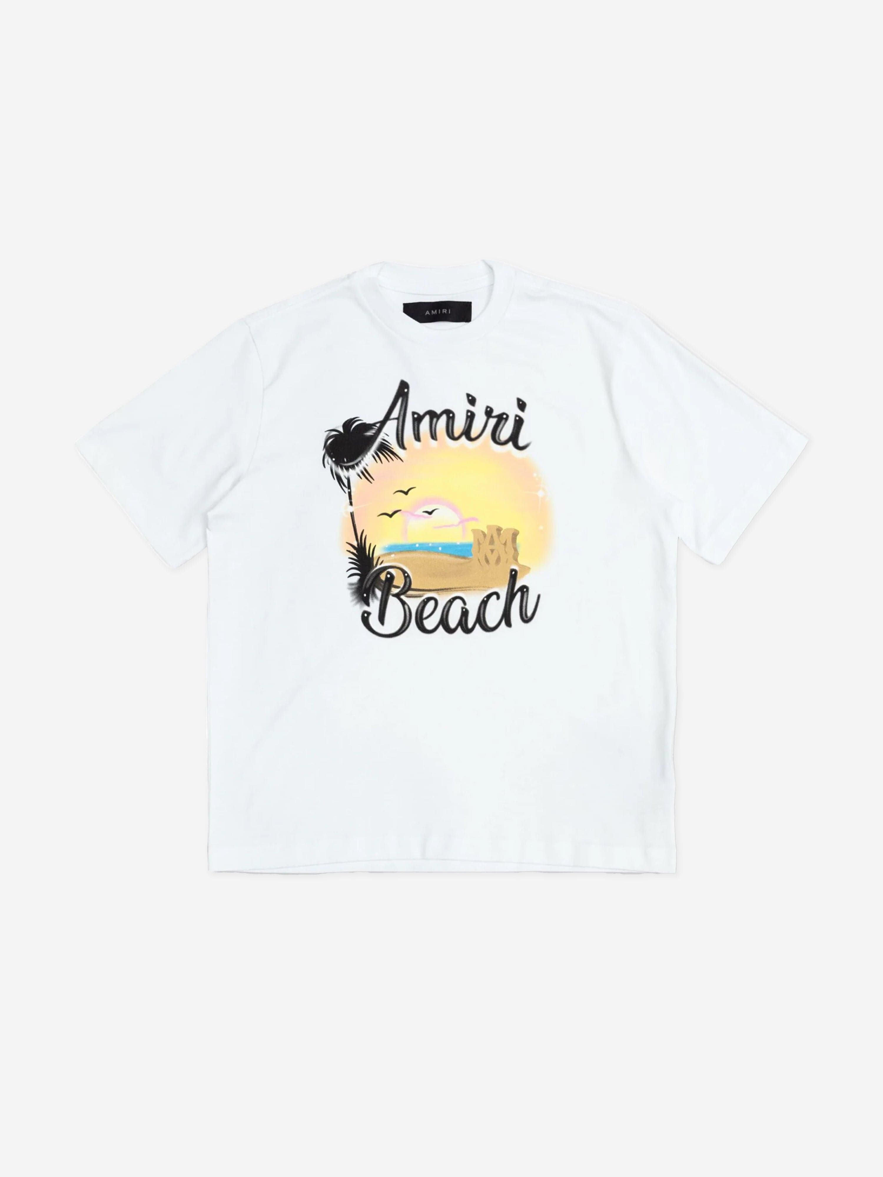 Amiri Kids MA Sandcastle T-Shirt in White