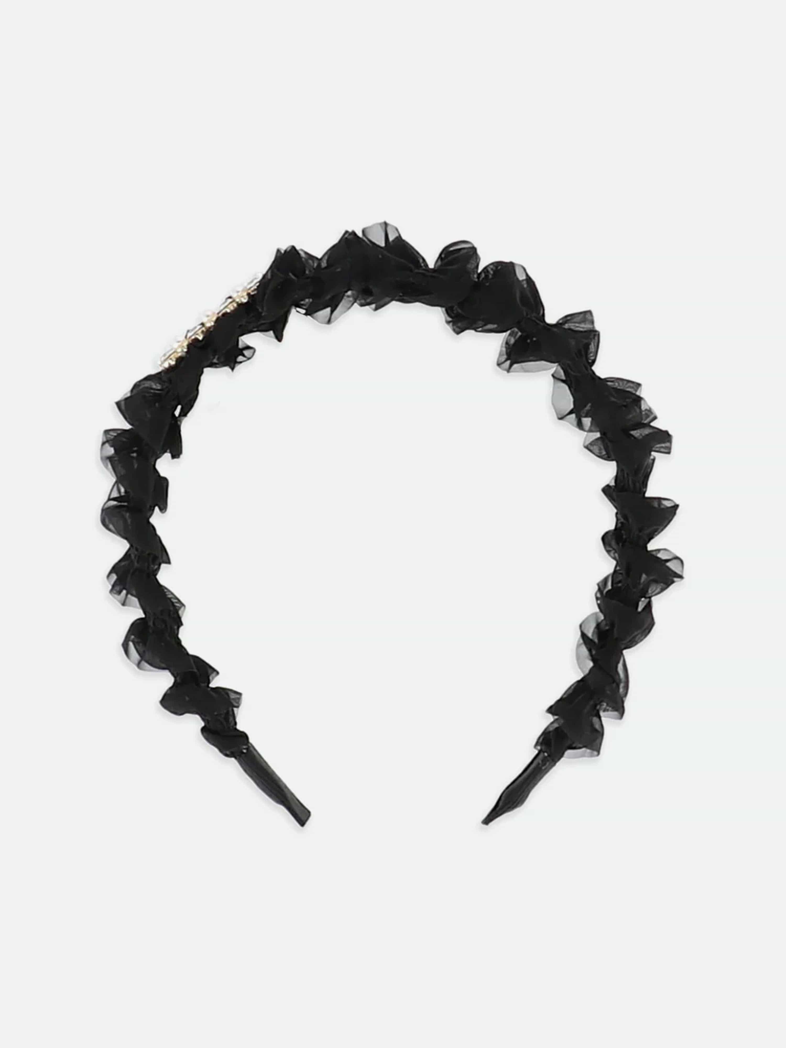 Girls Rae Ruffle Alice Band in Black