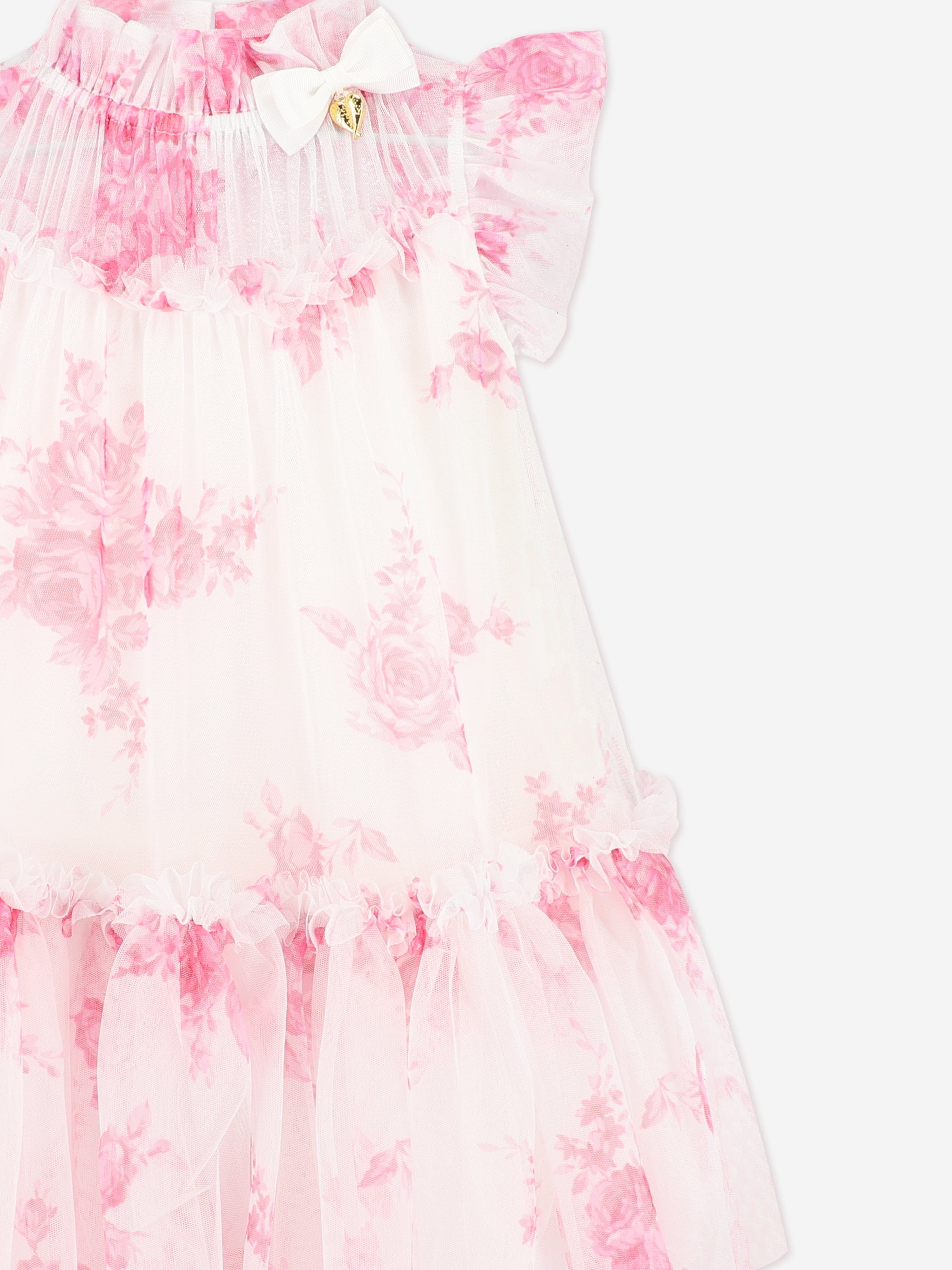 Girls Marigold Roses Dress in Pink