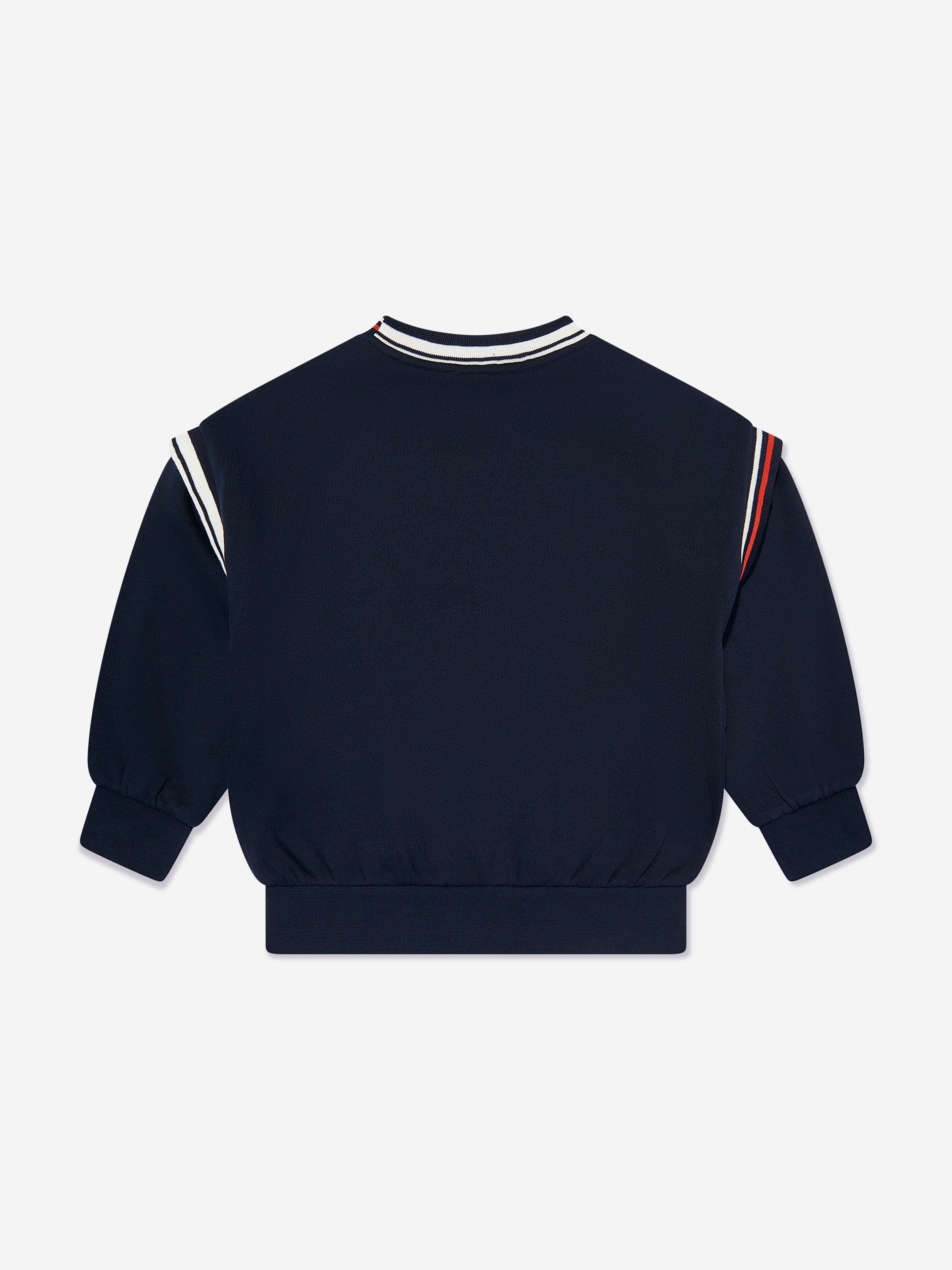 Emporio Armani Boys Logo Sweatshirt in Navy