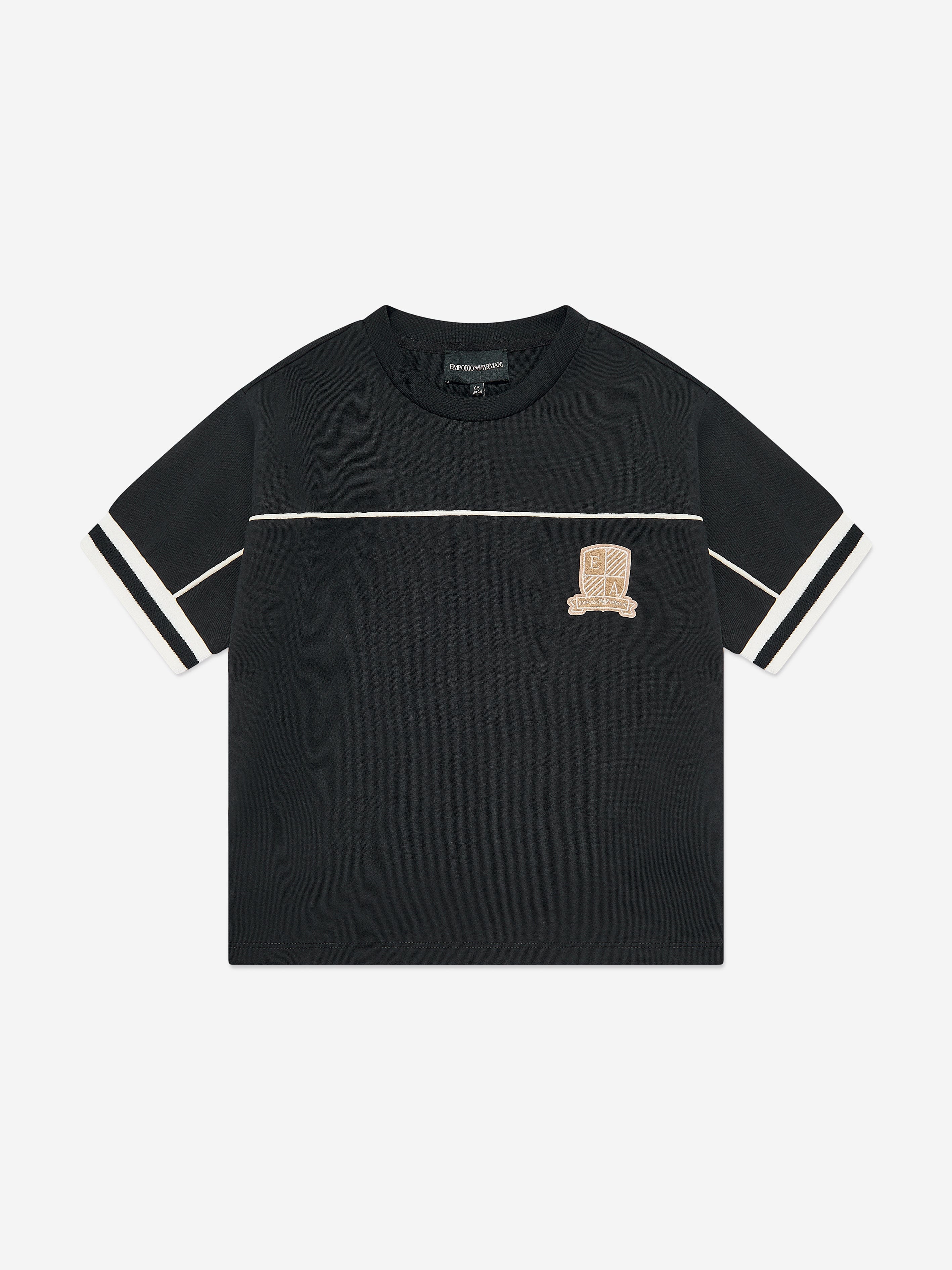Emporio Armani Boys Logo T-Shirt in Navy