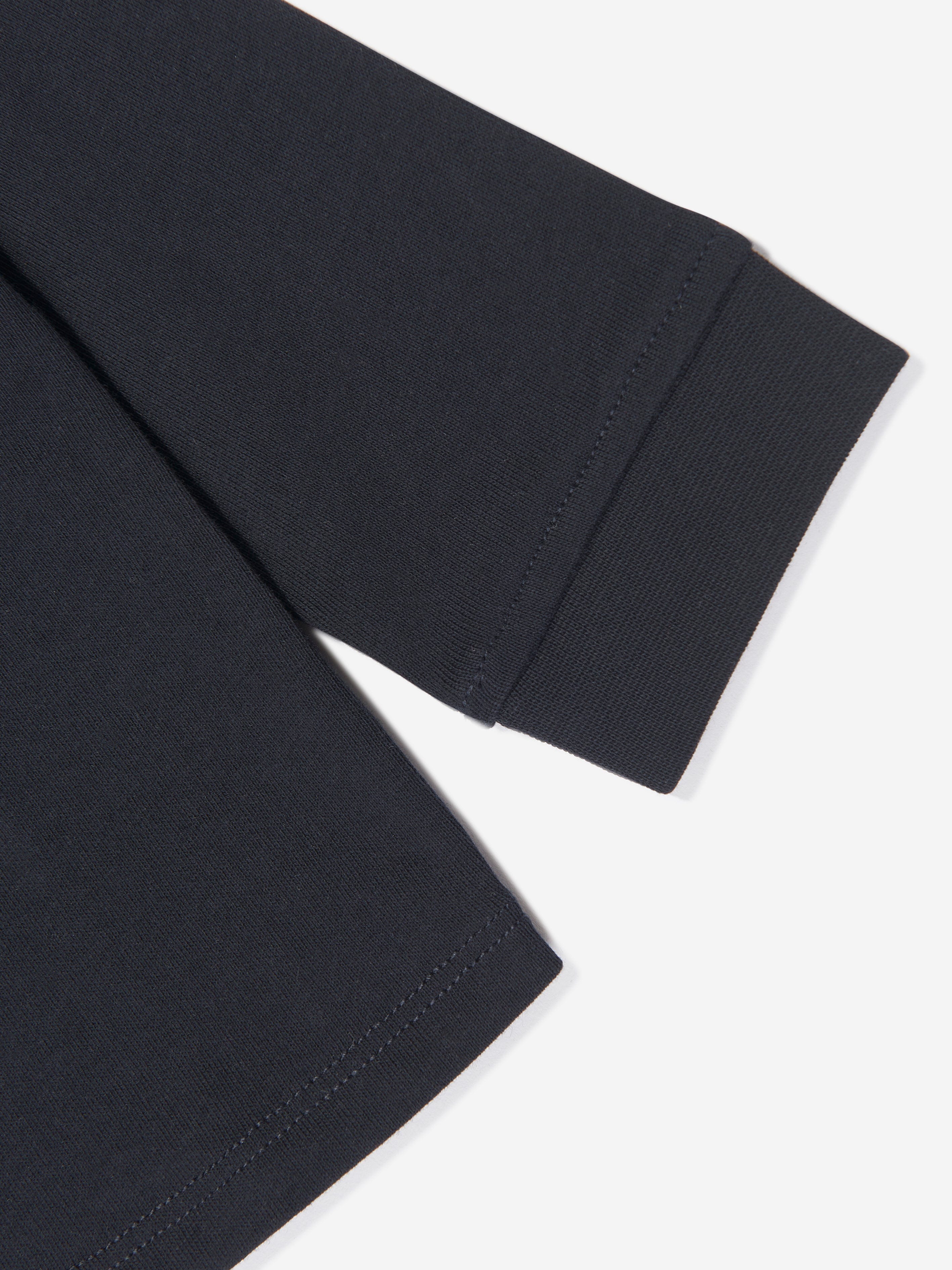 Emporio Armani Baby Boys Long Sleeve Polo Shirt in Navy