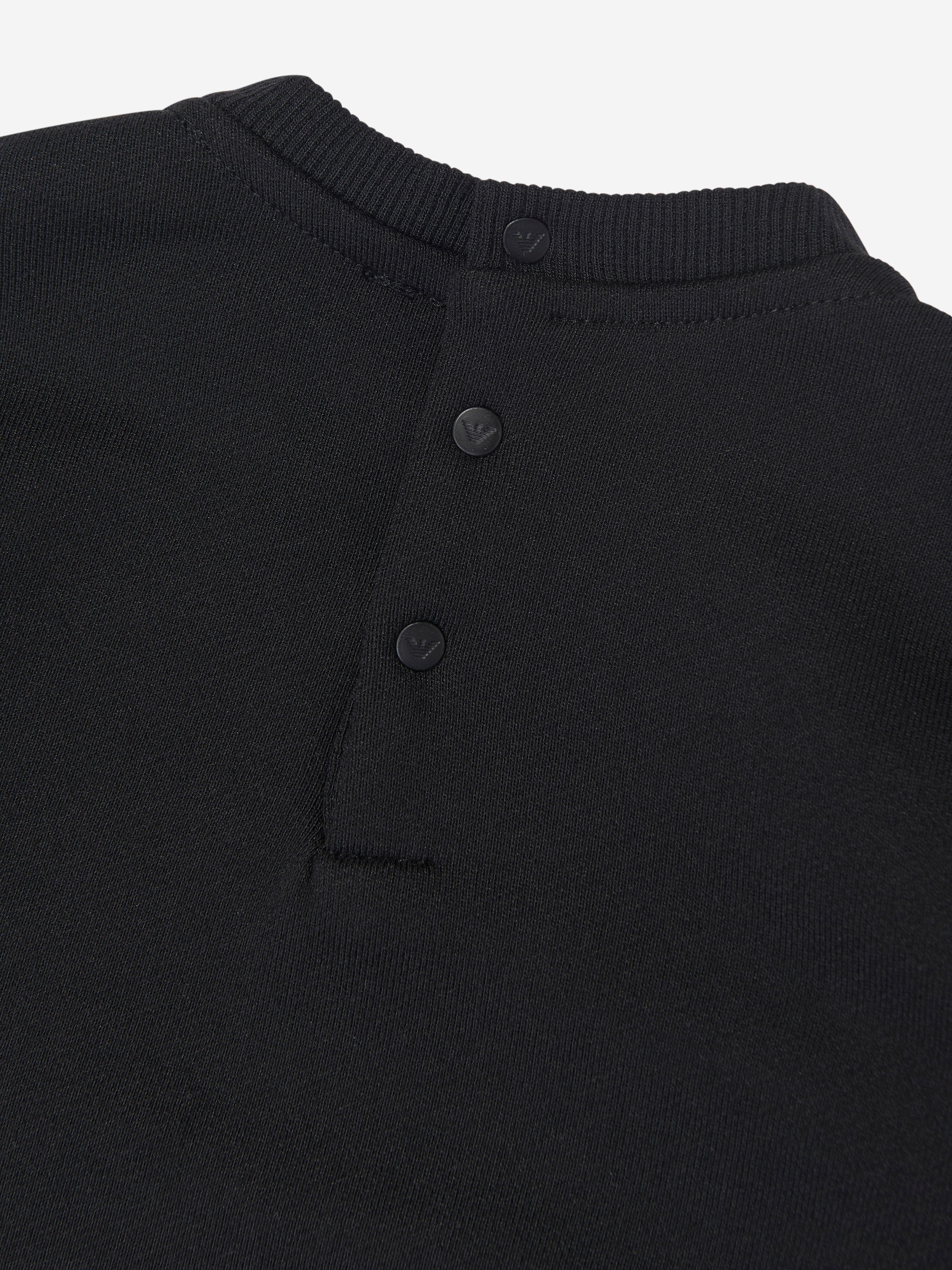 Emporio Armani Baby Boys Logo Sweatshirt in Black