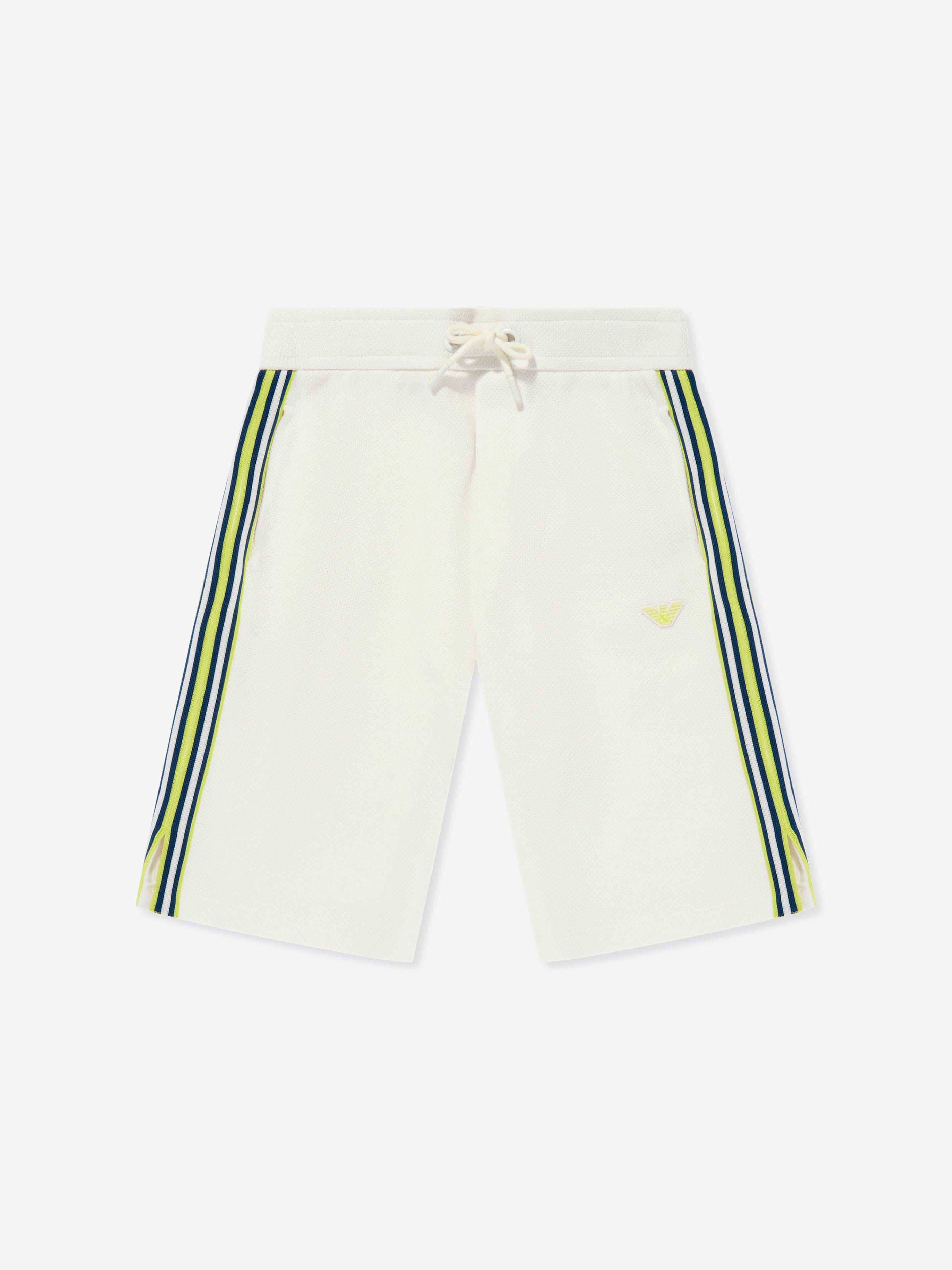 Emporio Armani Boys Logo Bermuda Shorts in White