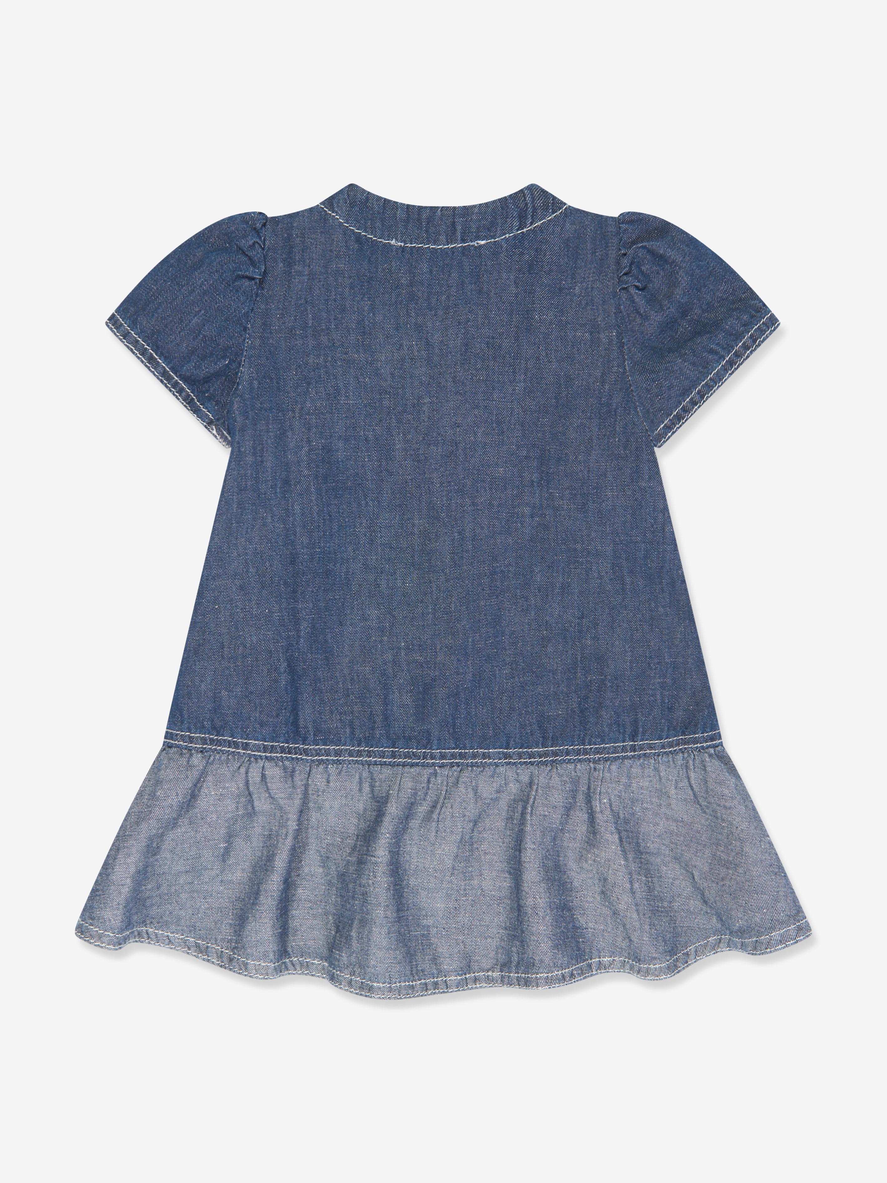 Emporio Armani Baby Girls Denim Dress in Blue