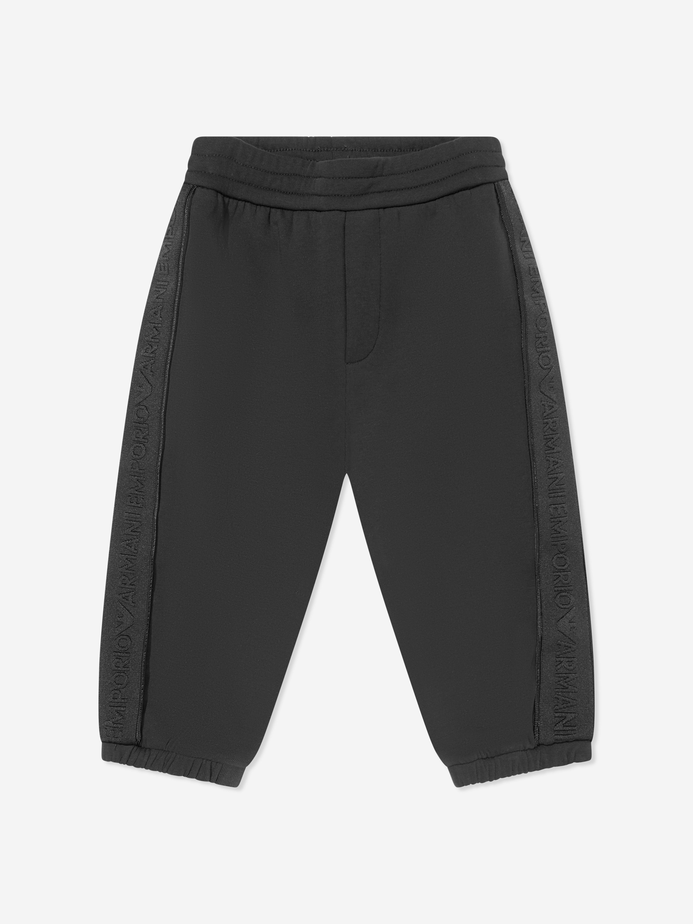 Emporio Armani Baby Boys Logo Tape Joggers in Navy