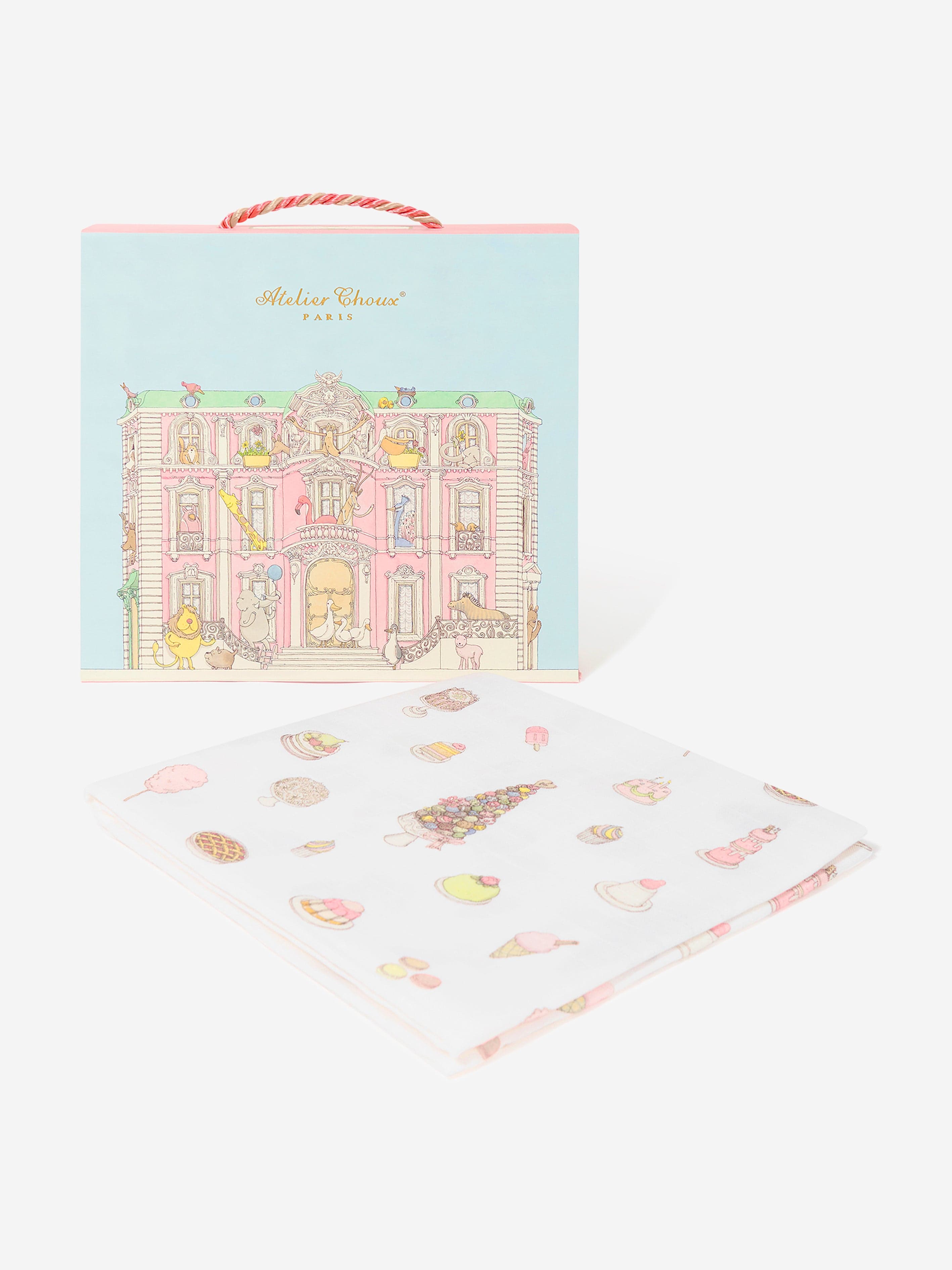 Atelier Choux Baby Girls Sweetie Pie Swaddle in Pink