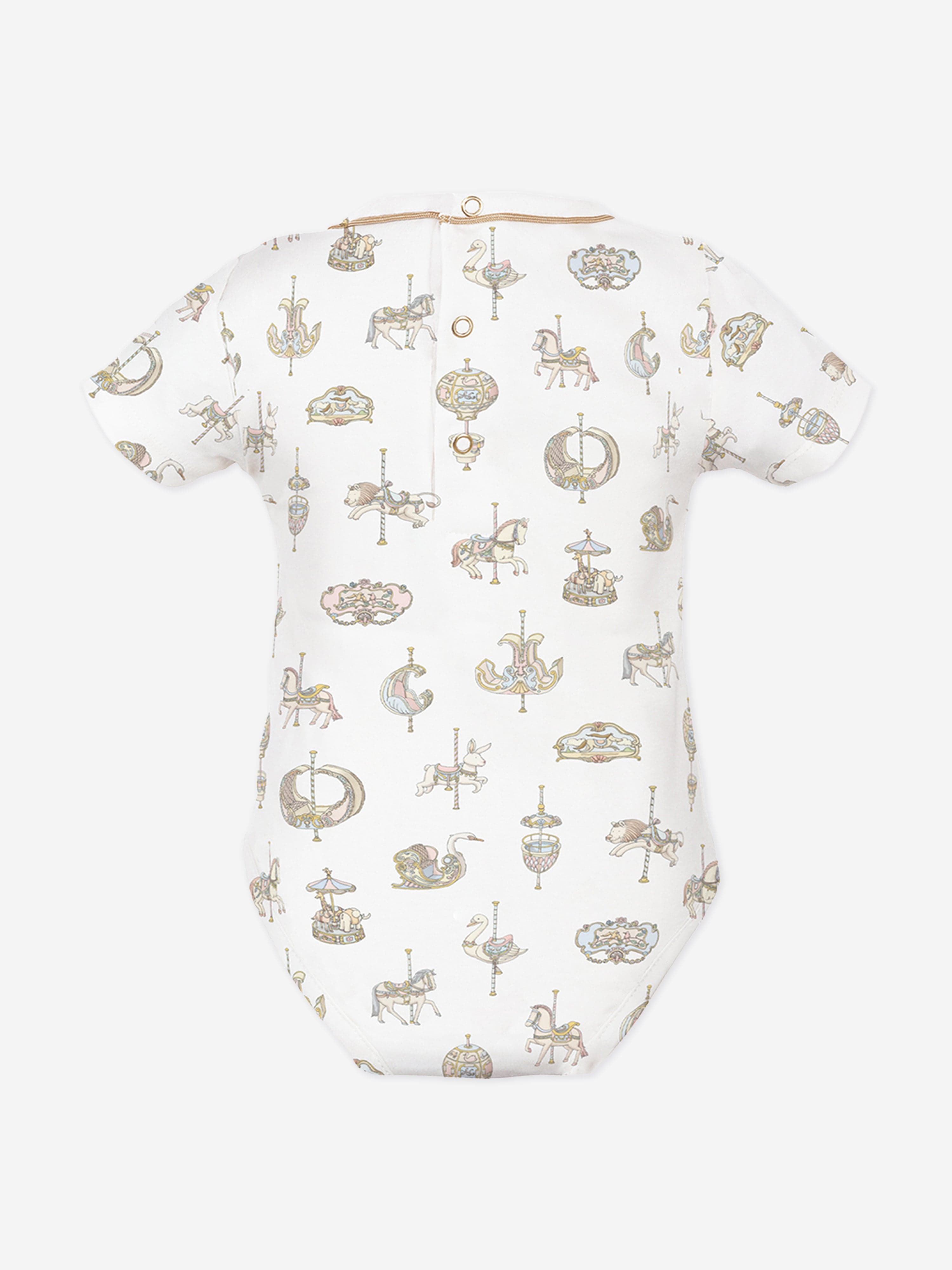 Atelier Choux Baby Carousel Onesie in White