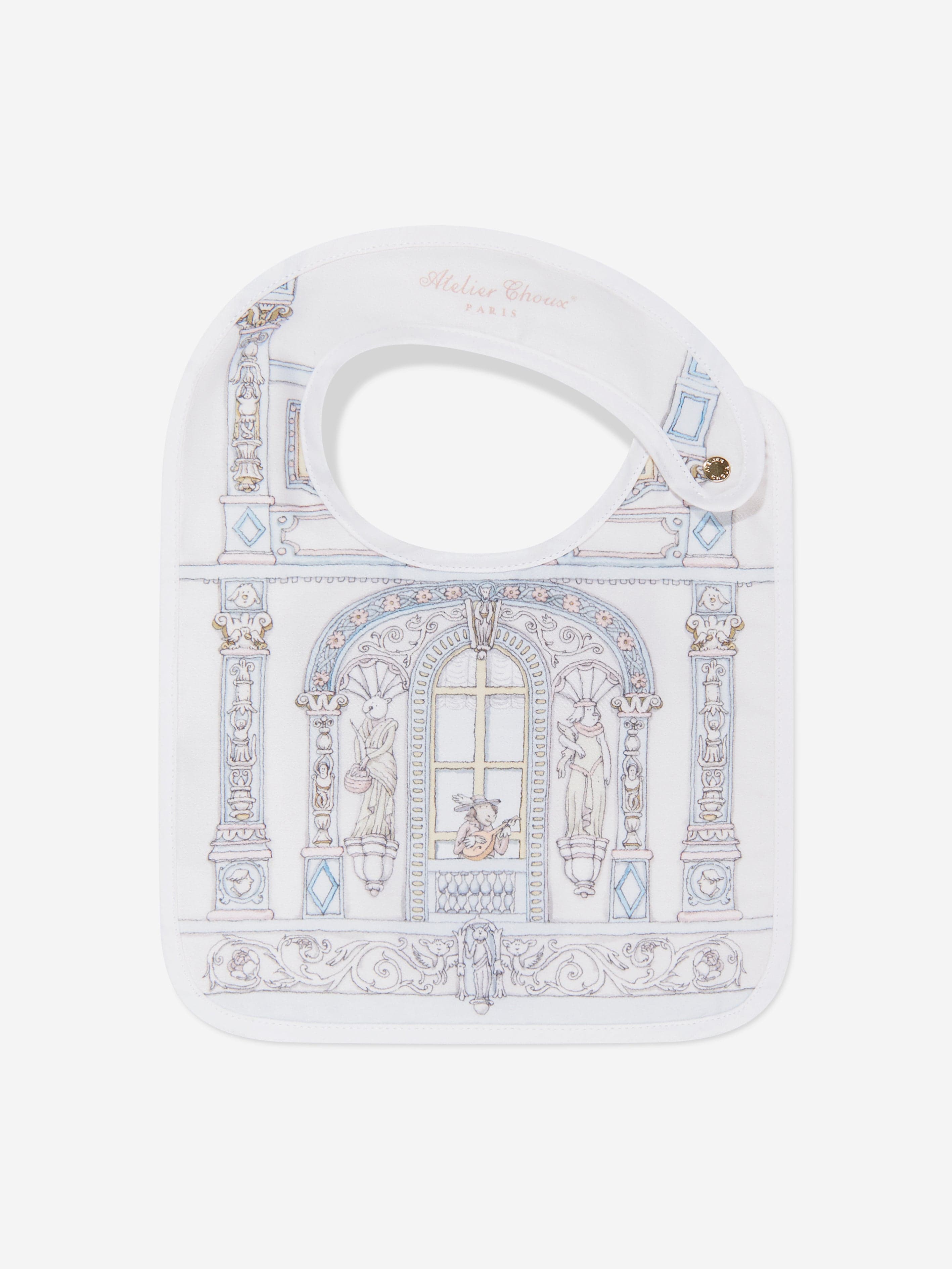 Atelier Choux Baby Château Choux™ Carré and Satin Bibs Set in Multicolour