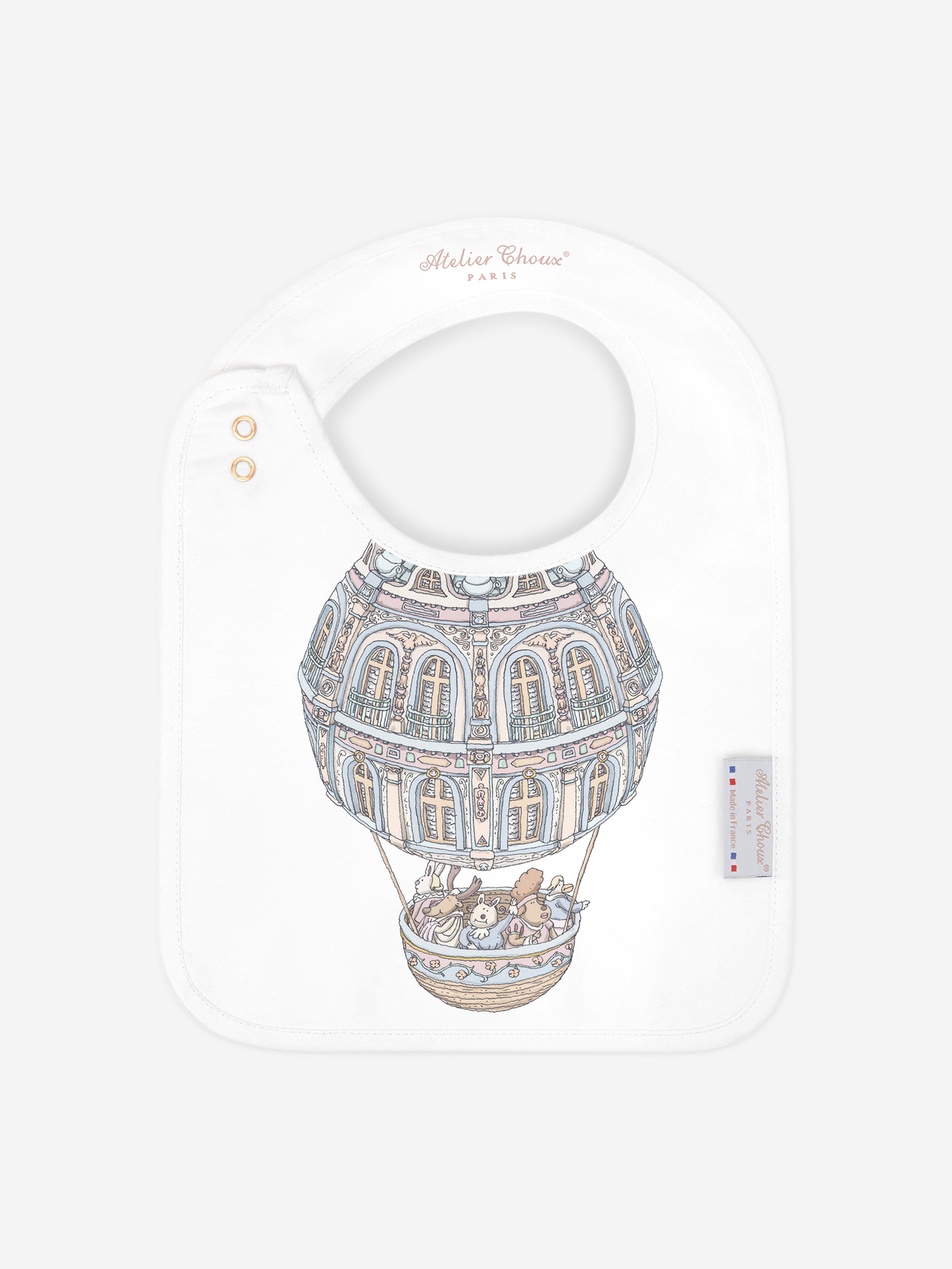 Atelier Choux Baby Boys Château Choux™ Satin Bib in Blue