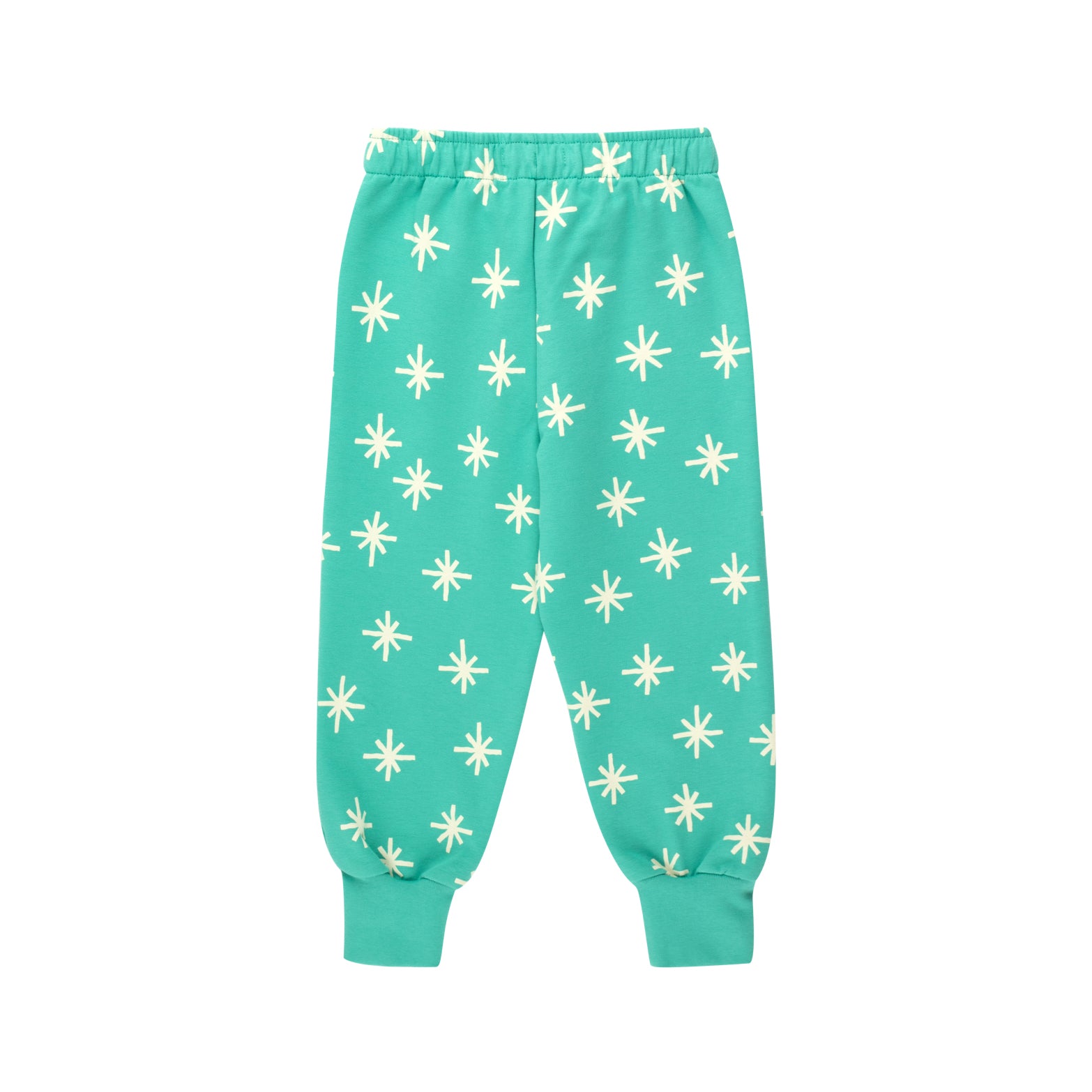 Boys & Girls Green Printed Cotton Trousers