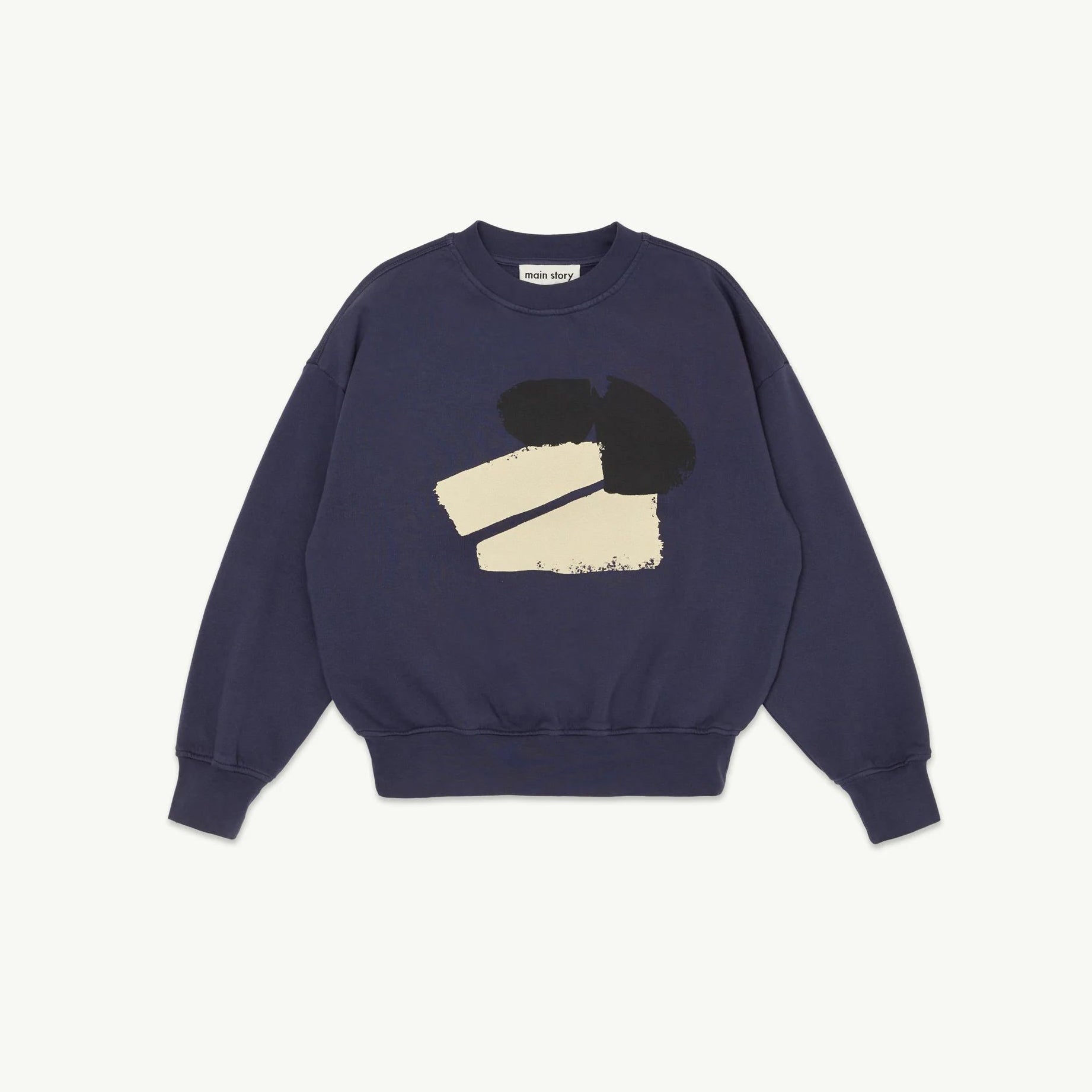 Boys & Girls Grey Blue Printed Cotton Sweatshirt