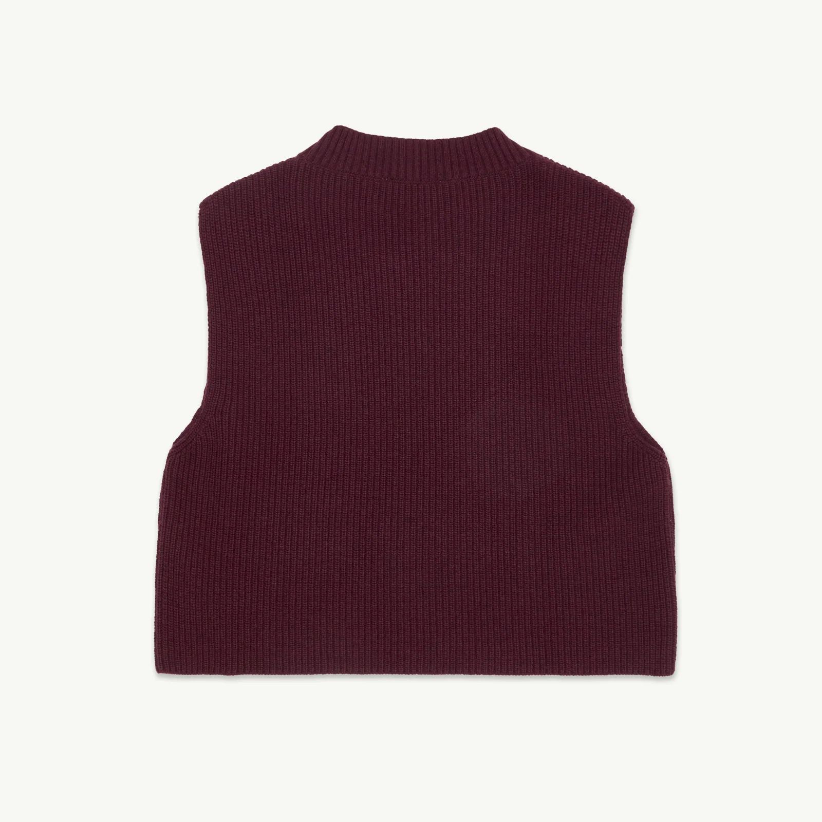 Boys & Girls Wine Red Wool Knit Vest