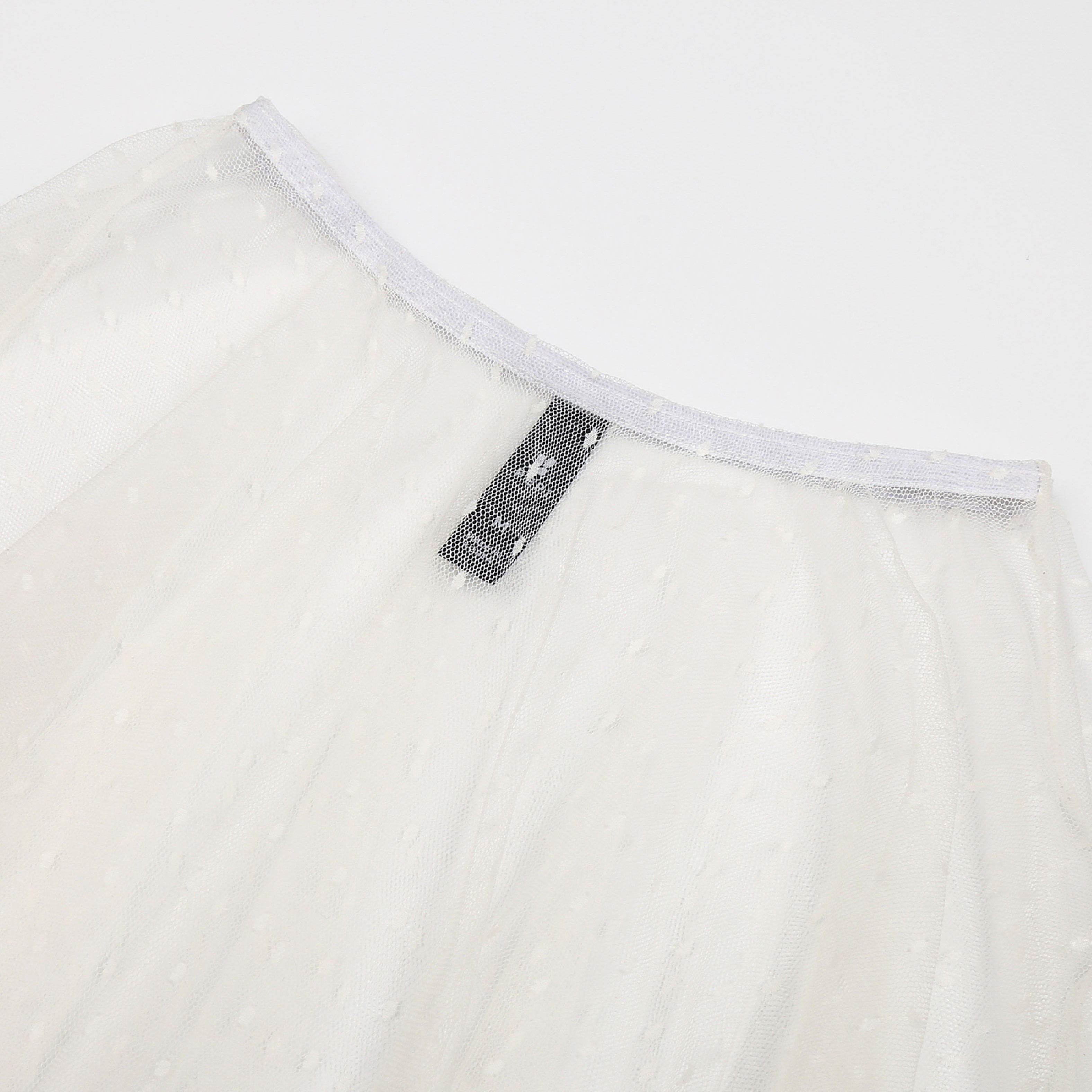 Girls White Dots Ballet Skirt
