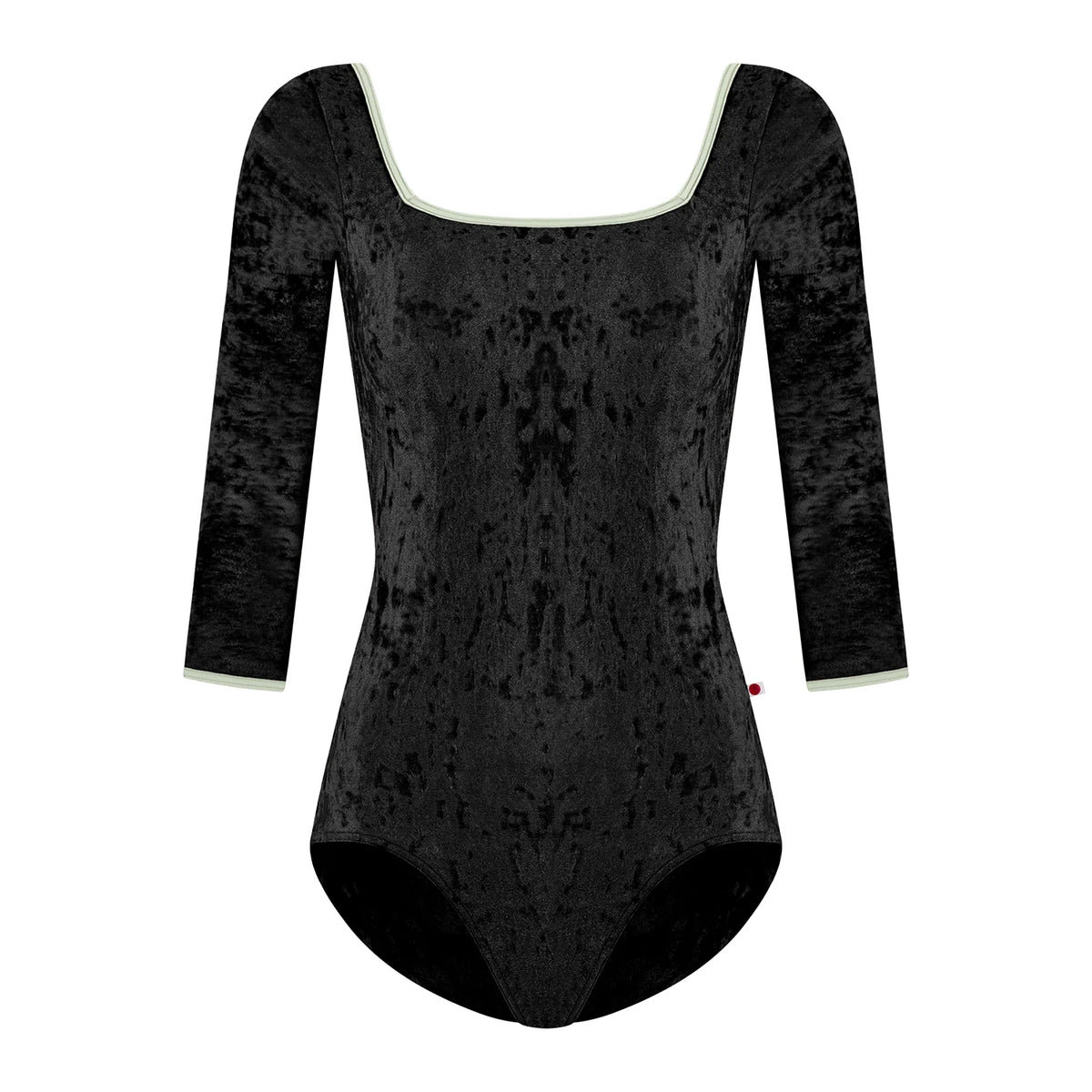 Combinaison de danse féminine noire « Marieke/CV-Black/T-Pistachio/Manches 3/4 »