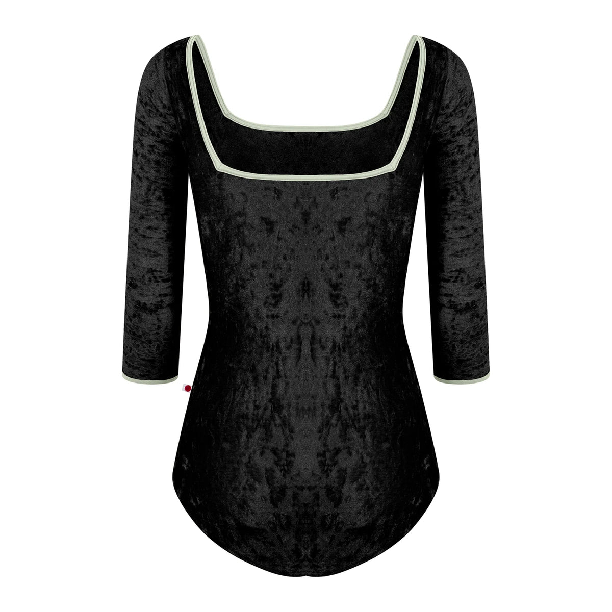 Combinaison de danse féminine noire « Marieke/CV-Black/T-Pistachio/Manches 3/4 »