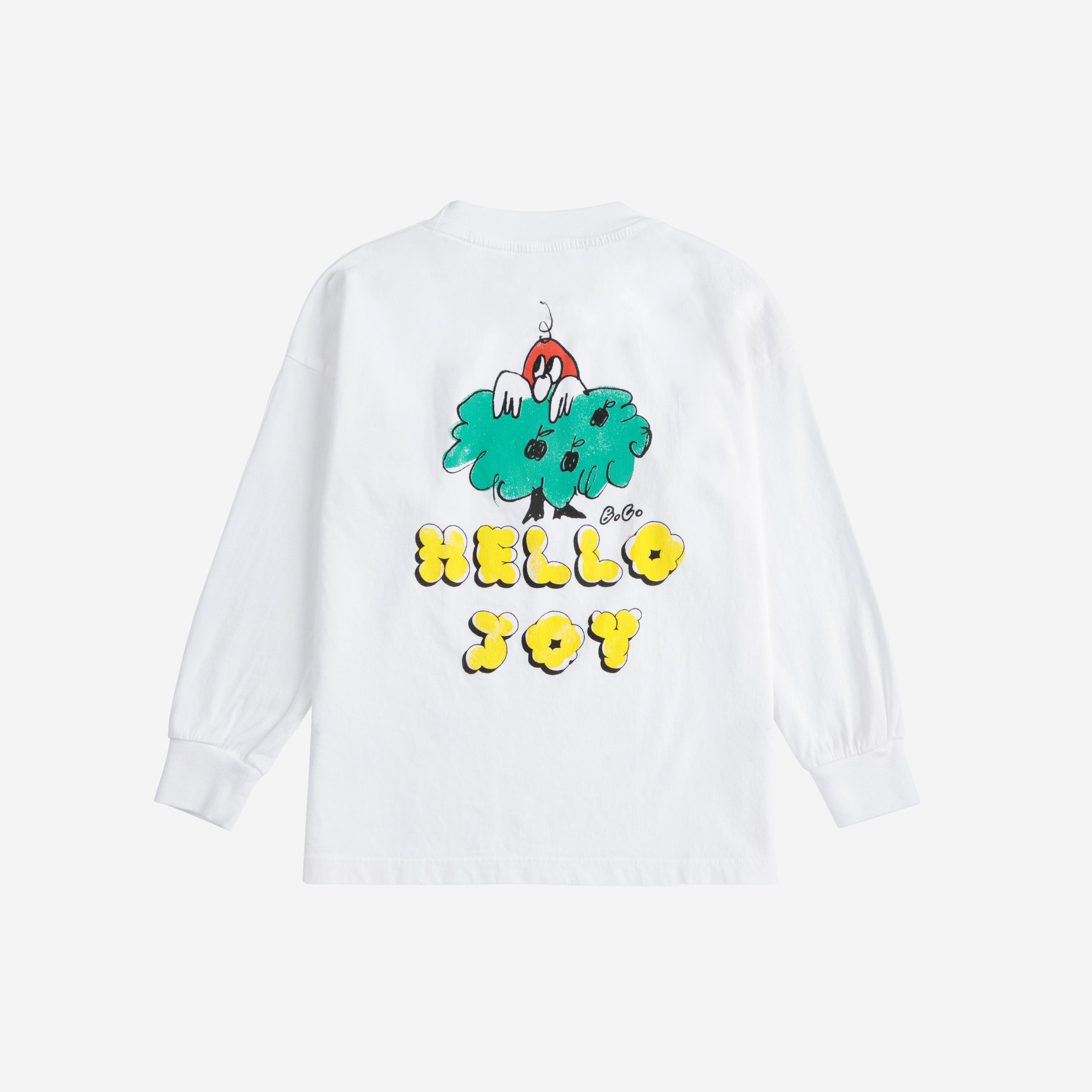 Girls Offwhite Printed Logo Cotton T-Shirt