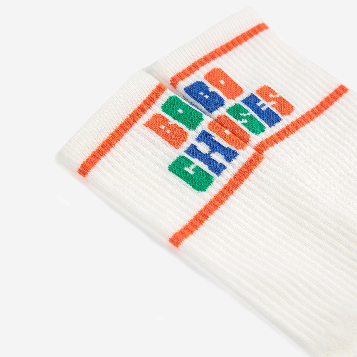 Chaussettes en coton à logo imprimé blanches pour garçons et filles