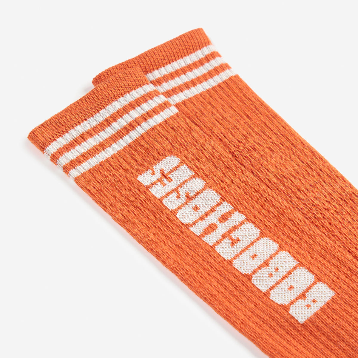 Chaussettes en Coton avec Logo Brodé Orange pour Garçons et Filles