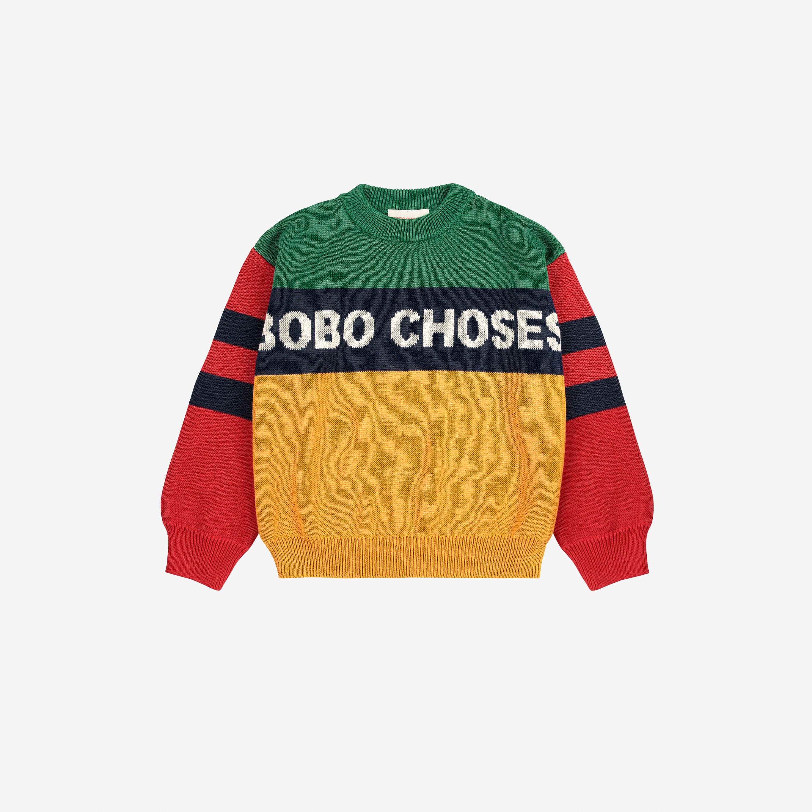 Boys Multicolor Cotton Knit Sweater