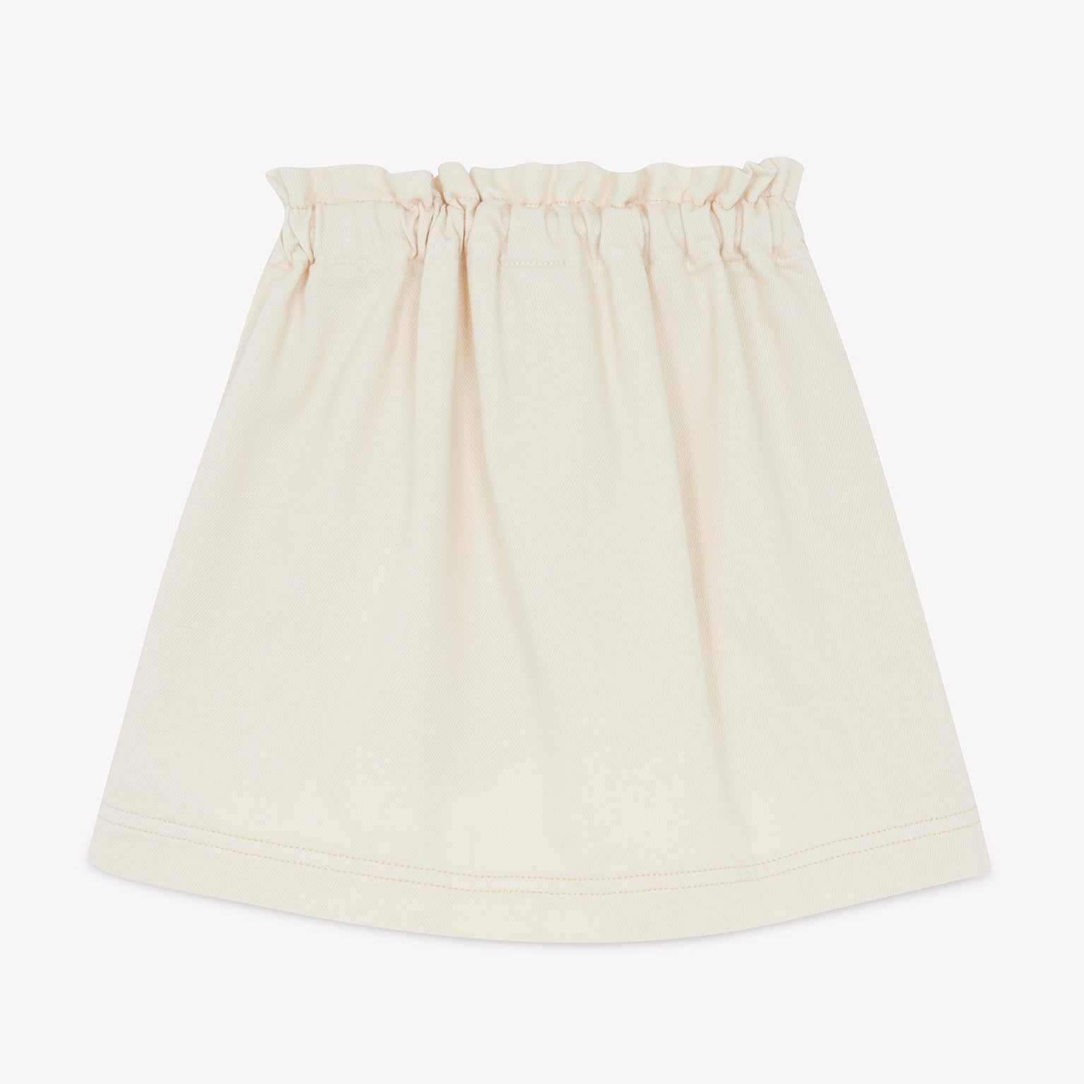 Girls Beige Cotton Skirt