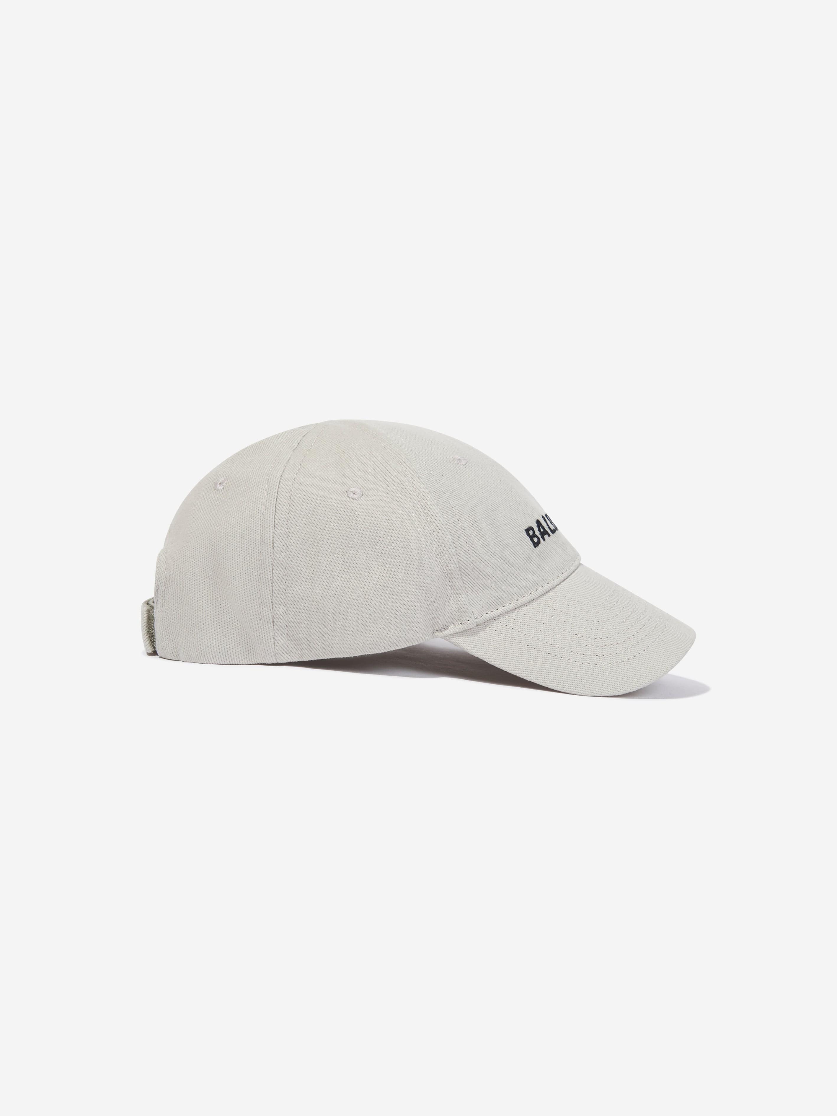 Balenciaga Kids Logo Cap in Ivory