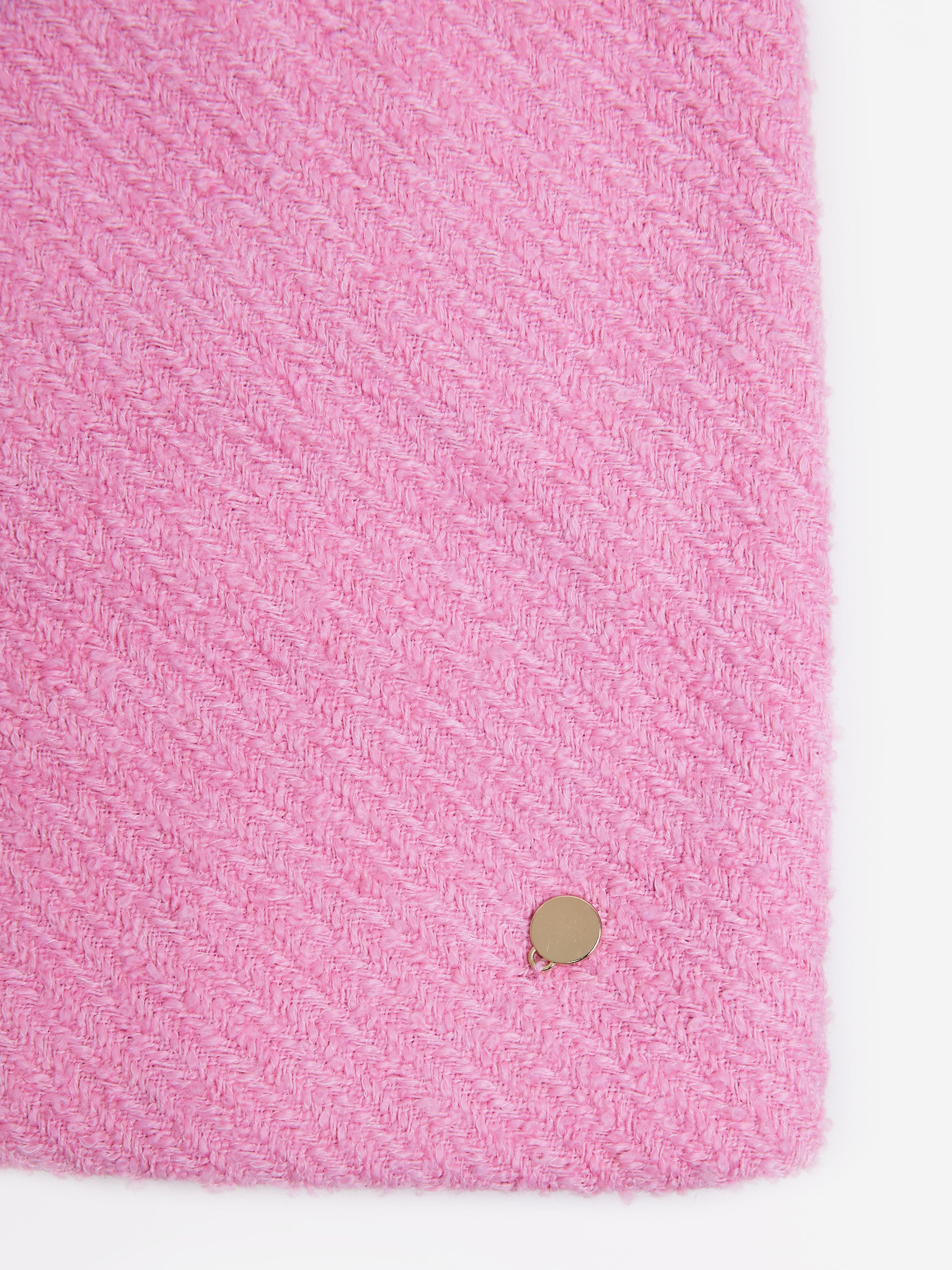 Girls Tweed Pencil Skirt in Pink