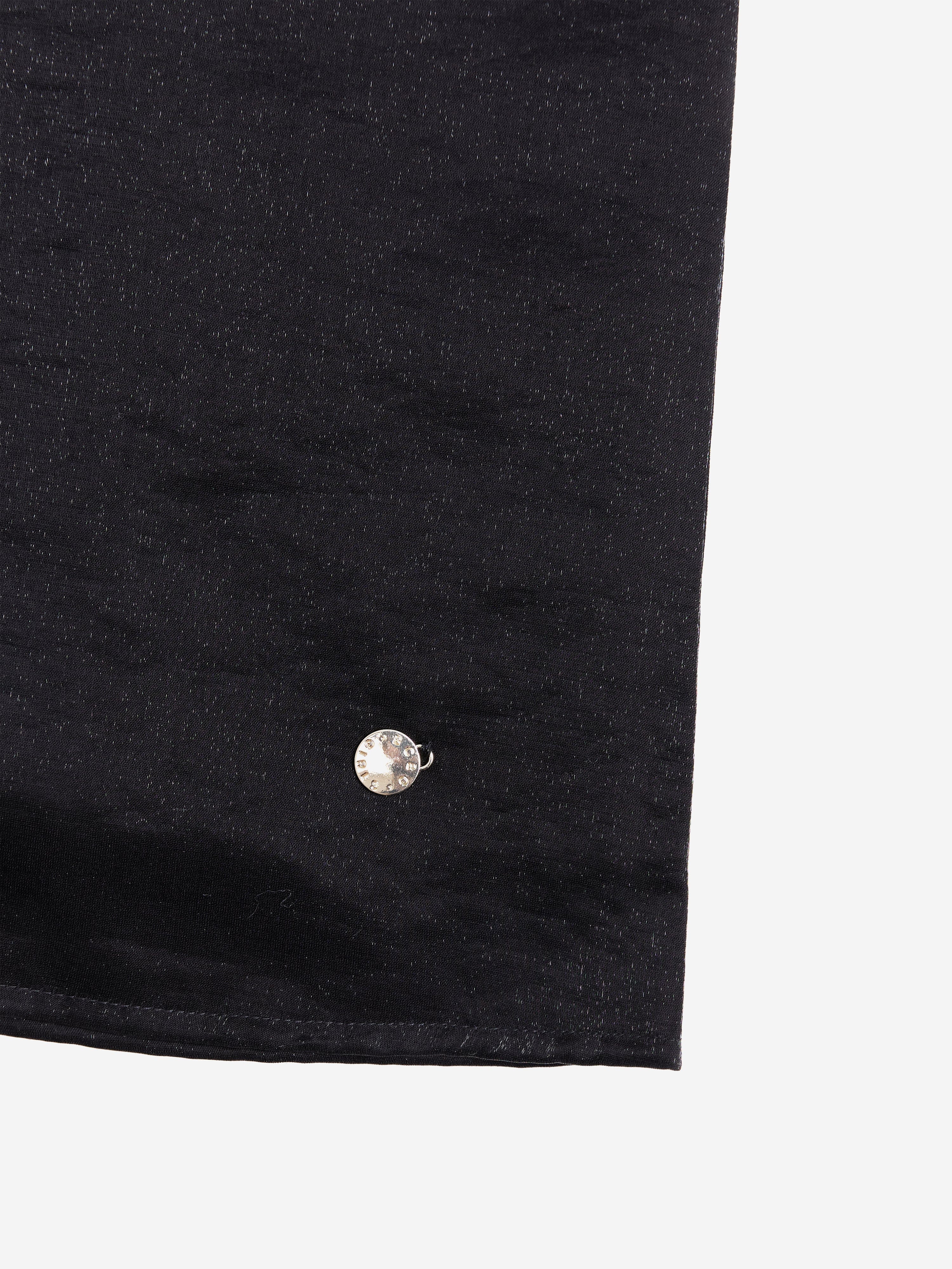 BCBG Girls Jewel Strap Taffeta Dress in Black