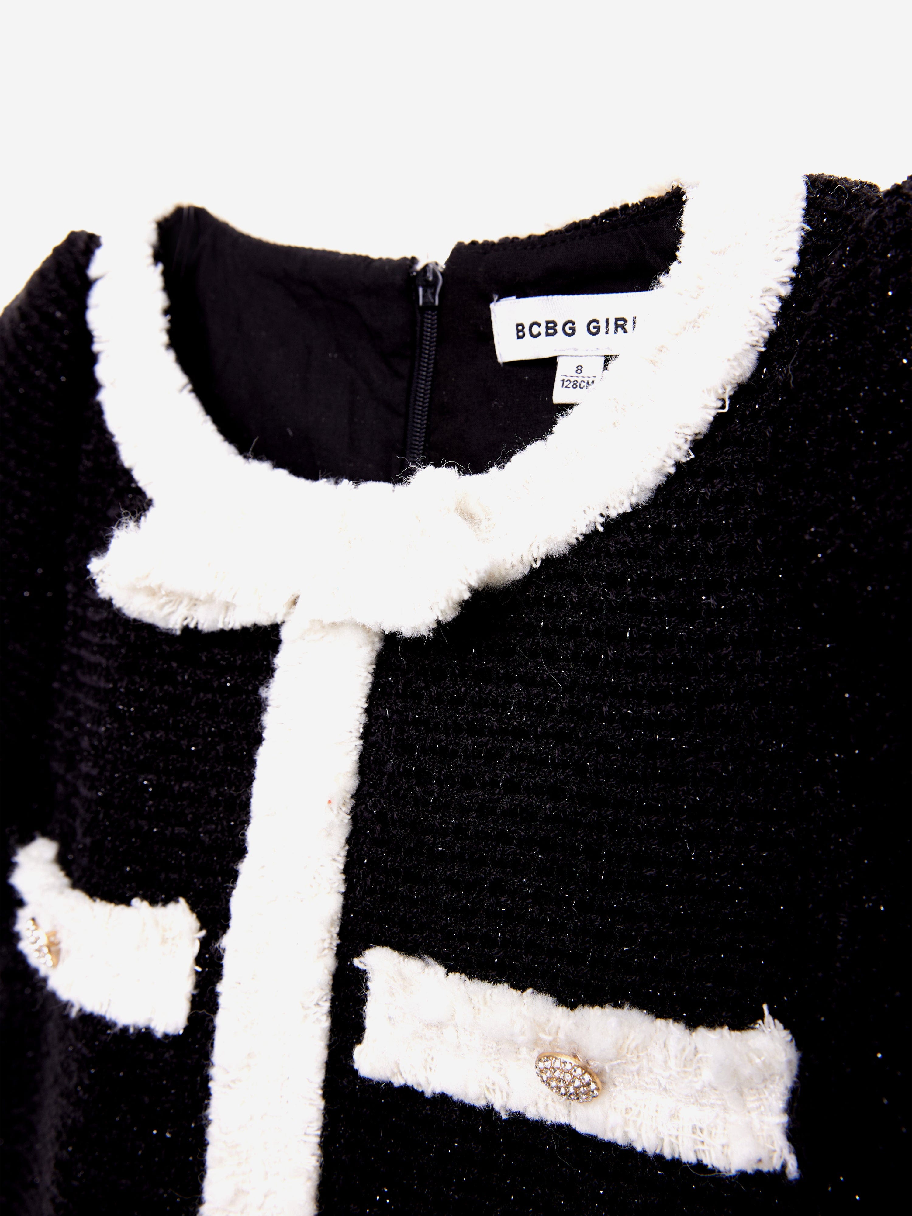 BCBG Girls Tweed Dress in Black